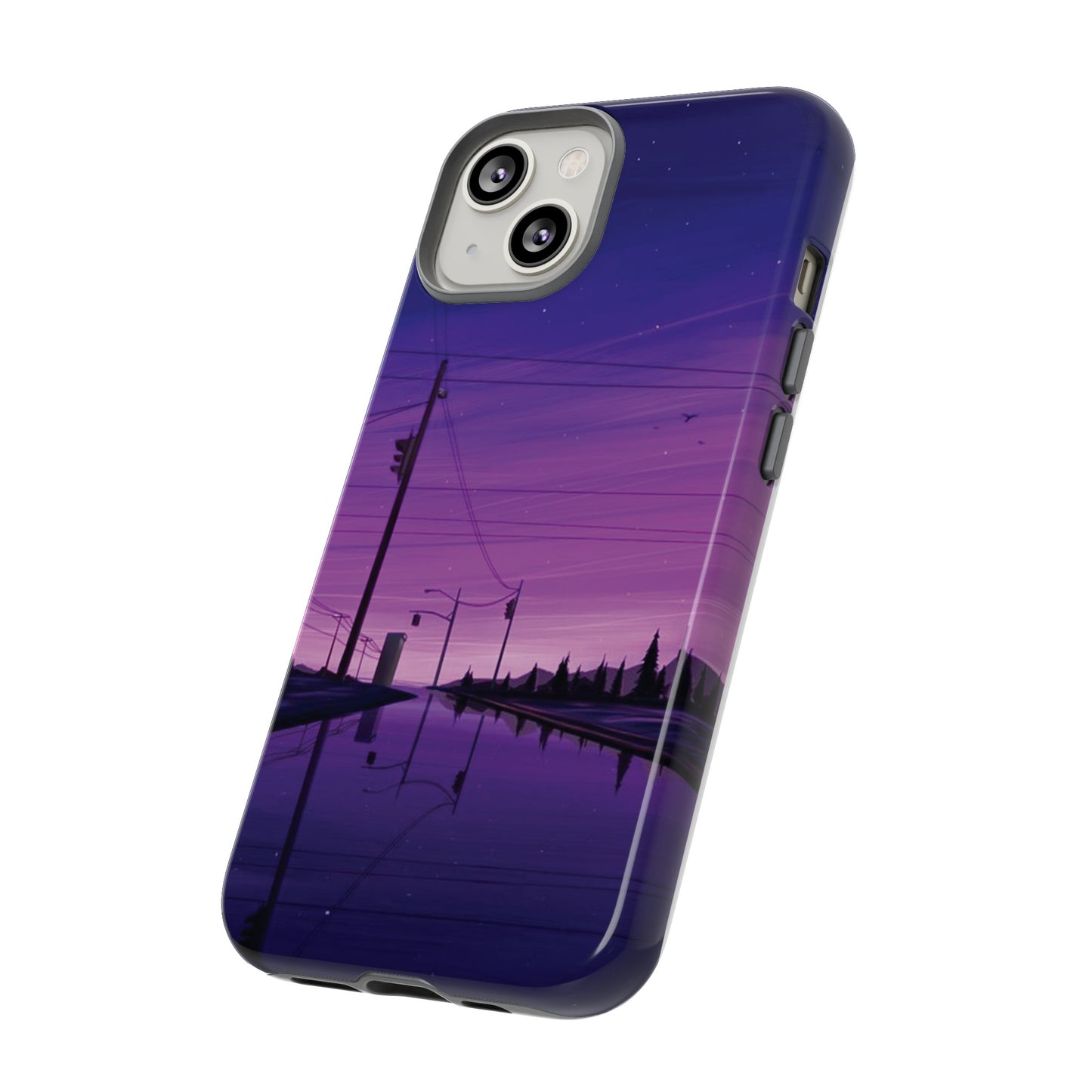 Purple Night Sky Wallpaper Phone Case | iPhone 15 Plus/ Pro, 14, 13, 12| Google Pixel 7, Pro, 5| Samsung Galaxy S23 All Major Phone Models