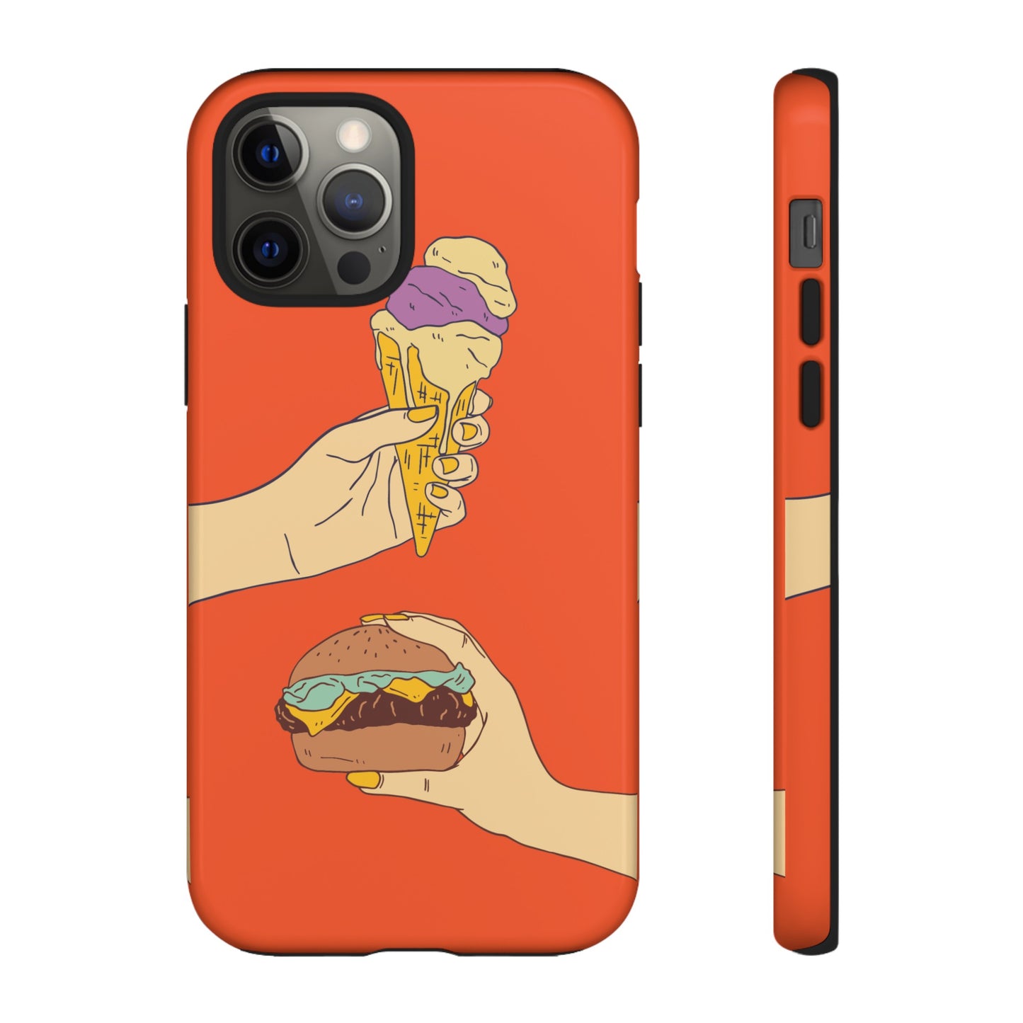 IceCream Or Hamburger? Phone Case | iPhone 15 Plus/ Pro, 14, 13, 12| Google Pixel 7, Pro, 5| Samsung Galaxy S23 All Major Phone Models