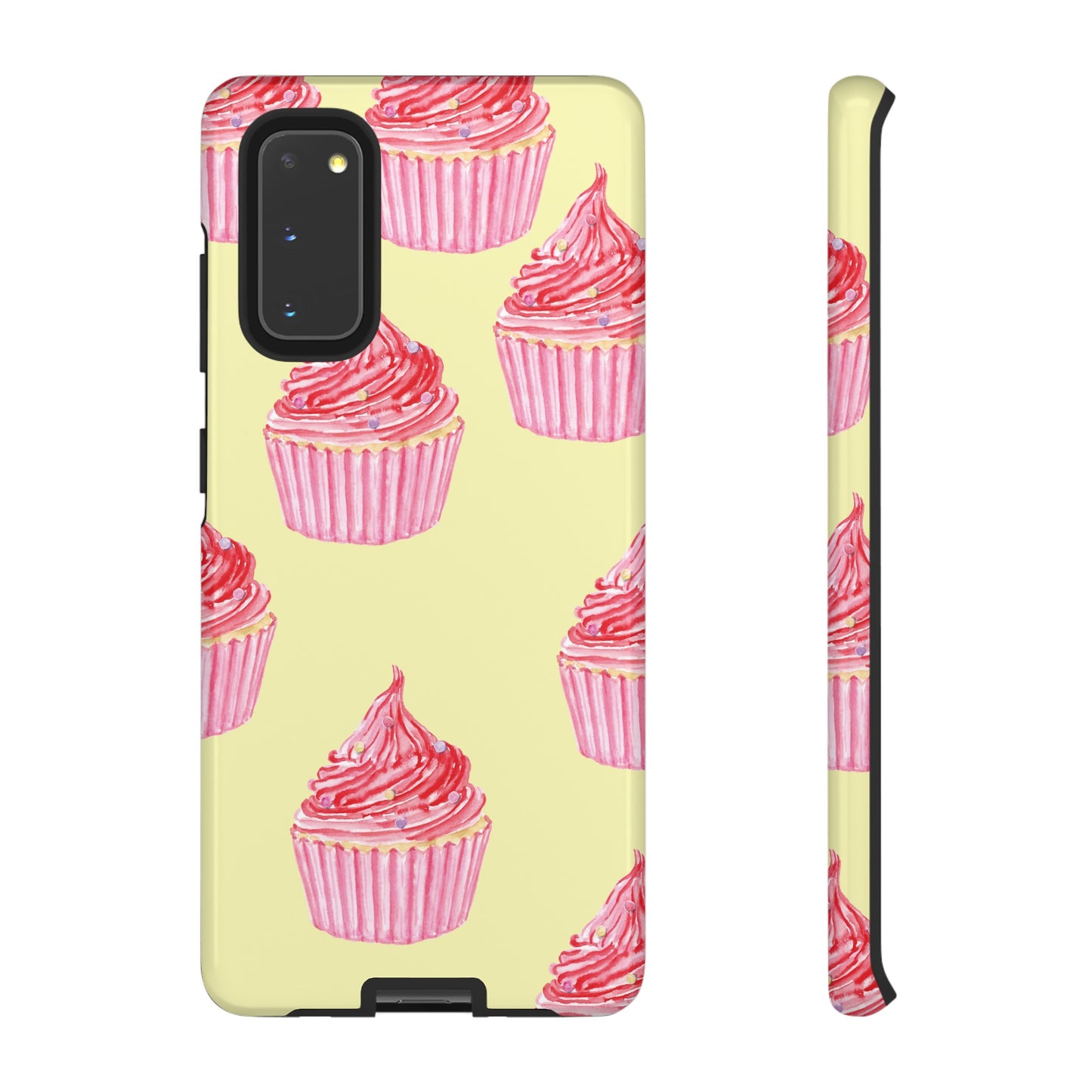 Pink Cupcake Wallpaper Phone Case | iPhone 15 Plus/ Pro, 14, 13, 12| Google Pixel 7, Pro, 5| Samsung Galaxy S23 All Major Phone Models