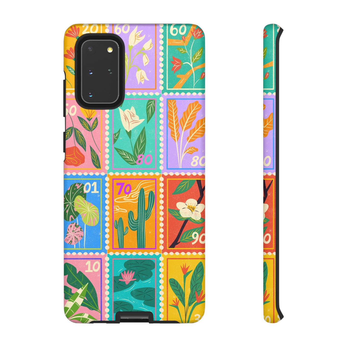 Flower Stamps Phone Case | iPhone 15 Plus/ Pro, 14, 13, 12| Google Pixel 7, Pro, 5| Samsung Galaxy S23 All Major Phone Models