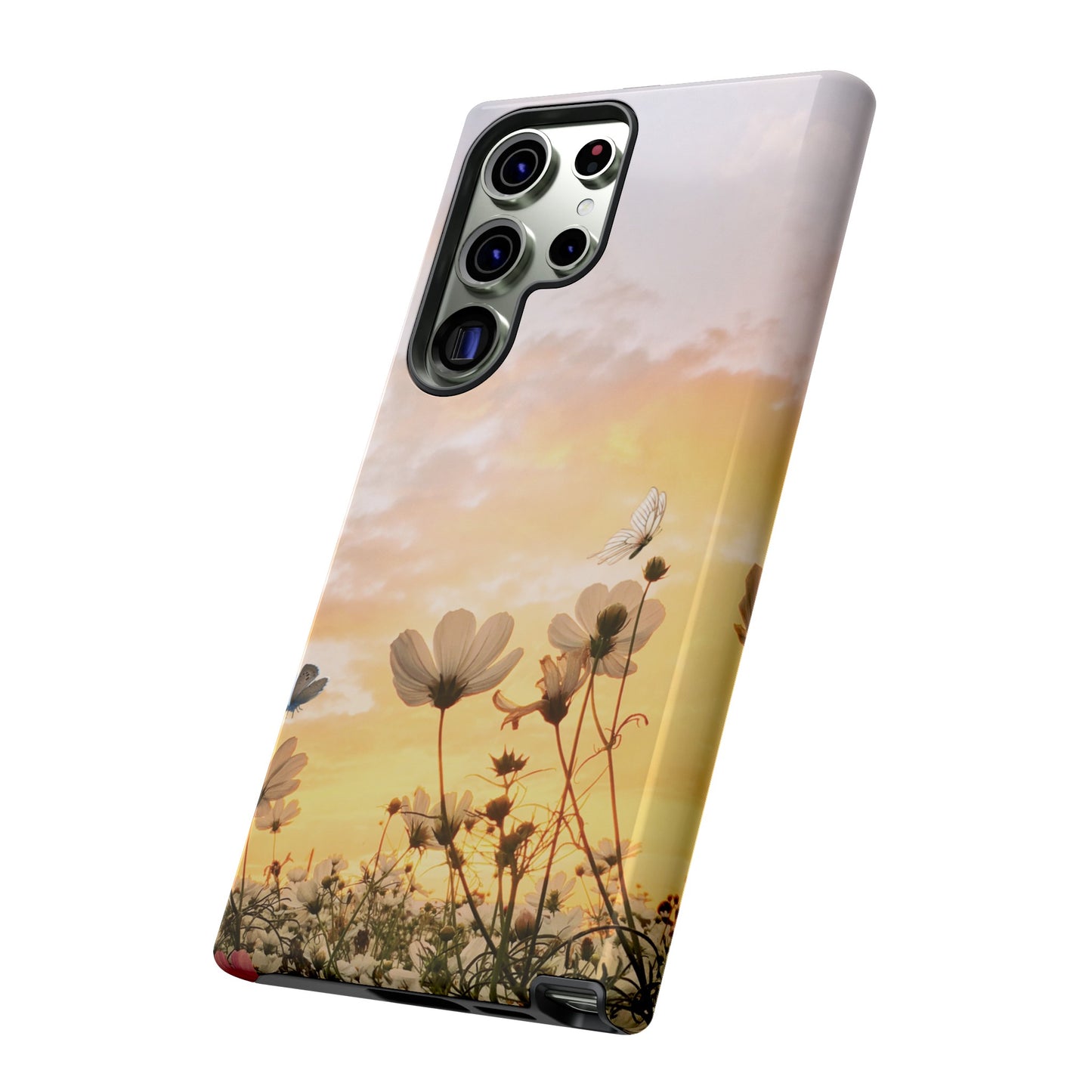 Flowers At Sunset Wallpaper Phone Case | iPhone 15 Plus/ Pro, 14, 13, 12| Google Pixel 7, Pro, 5| Samsung Galaxy S23 All Major Phone Models