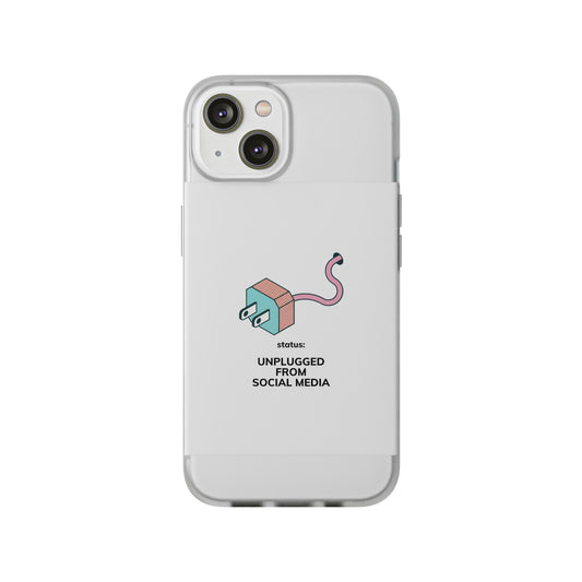 Unplugged From Social Media Phone Case | iPhone 15 Plus/ Pro, 14, 13, 12| Google Pixel 7, Pro, 5| Samsung Galaxy S23 All Major Phone Models