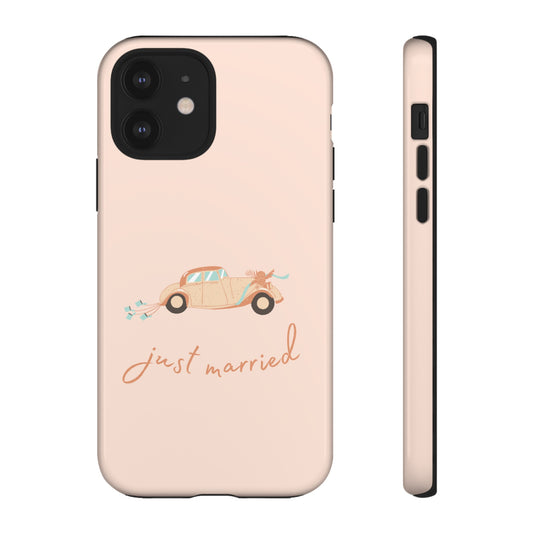 Just Married Phone Case | iPhone 15 Plus/ Pro, 14, 13, 12| Google Pixel 7, Pro, 5| Samsung Galaxy S23 All Major Phone Models