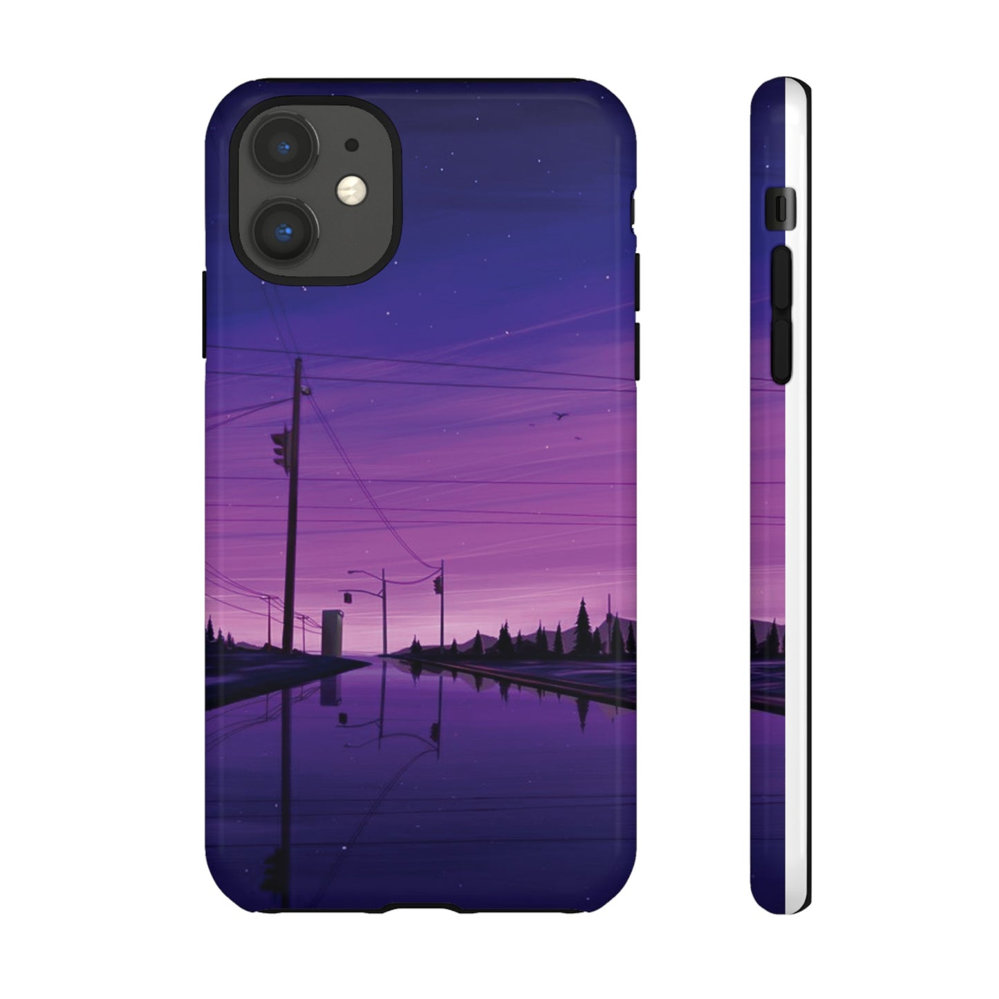 Purple Night Sky Wallpaper Phone Case | iPhone 15 Plus/ Pro, 14, 13, 12| Google Pixel 7, Pro, 5| Samsung Galaxy S23 All Major Phone Models