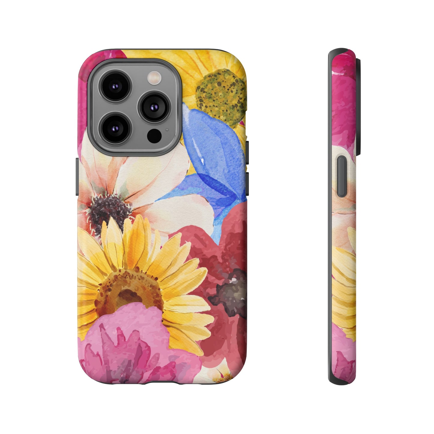 Overlapping Flowers Wallpaper Phone Case | iPhone 15 Plus/ Pro, 14, 13, 12| Google Pixel 7, Pro, 5| Samsung Galaxy S23 All Major Phone Models