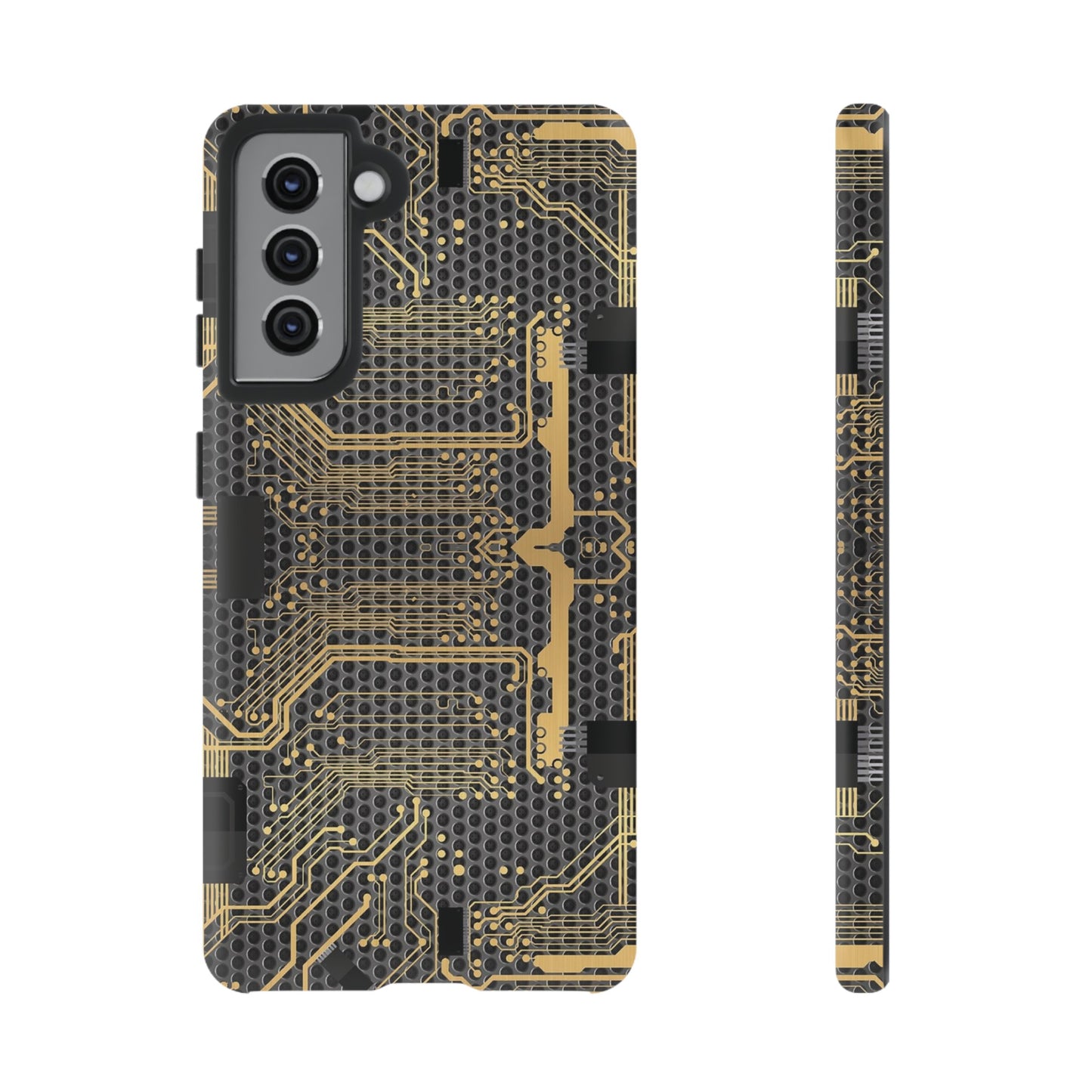 Golden Circuit Board Wallpaper Phone Case | iPhone 15 Plus/ Pro, 14, 13, 12| Google Pixel 7, Pro, 5| Samsung Galaxy S23 All Major Phone Models