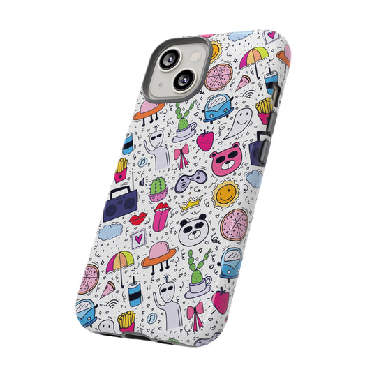 Cartoon Collage Phone Case | iPhone 15 Plus/ Pro, 14, 13, 12| Google Pixel 7, Pro, 5| Samsung Galaxy S23 All Major Phone Models