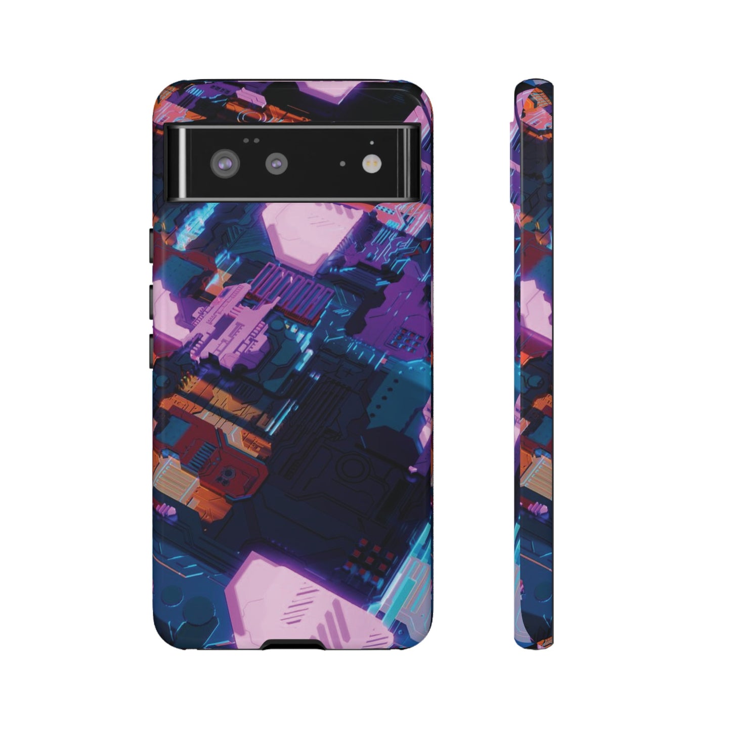 Purple Circuit Board Wallpaper Phone Case | iPhone 15 Plus/ Pro, 14, 13, 12| Google Pixel 7, Pro, 5| Samsung Galaxy S23 All Major Phone Models