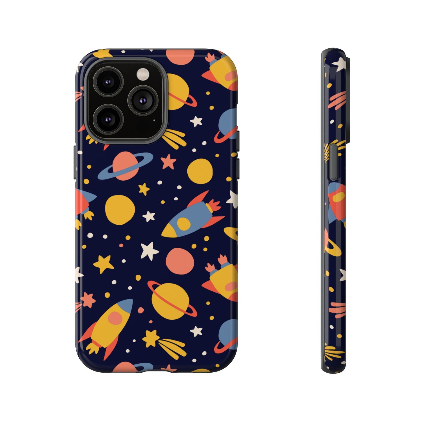 Cartoon Space Wallpaper Phone Case | iPhone 15 Plus/ Pro, 14, 13, 12| Google Pixel 7, Pro, 5| Samsung Galaxy S23 All Major Phone Models