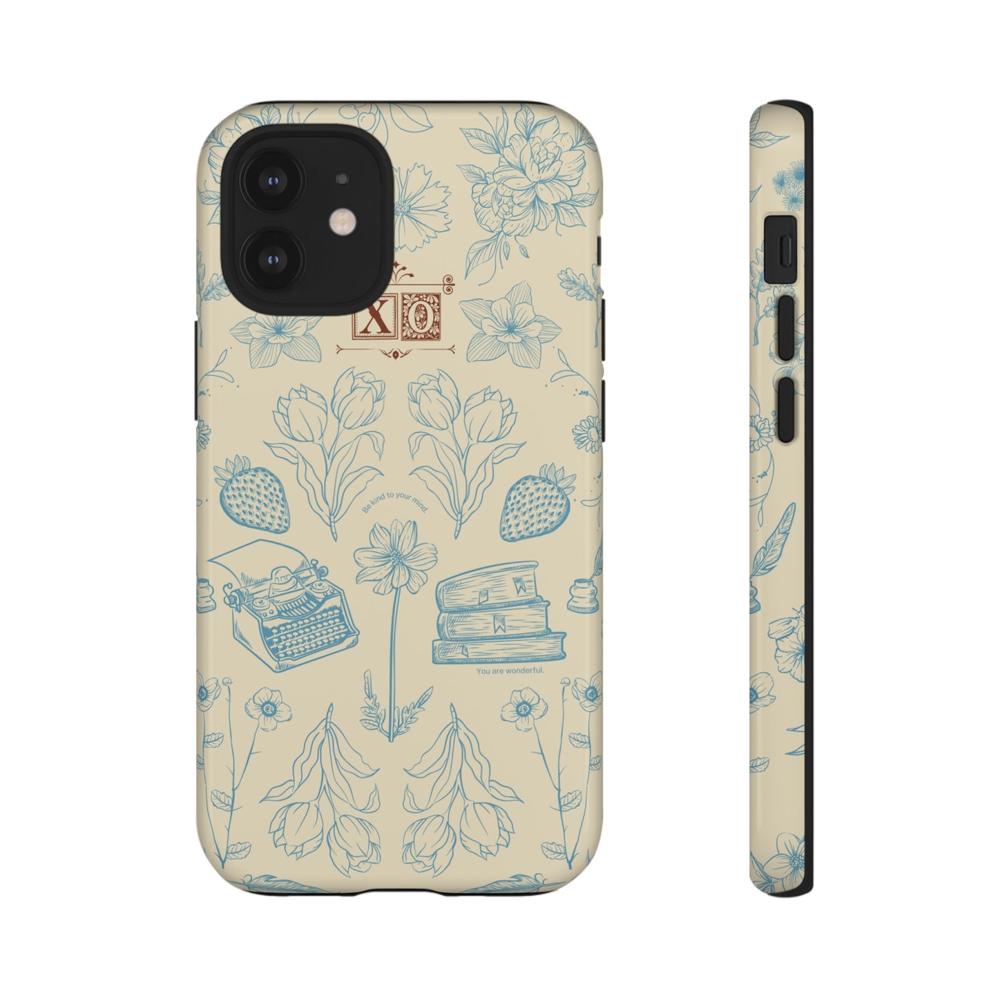 Typewriter Among The Flowers Phone Case | iPhone 15 Plus/ Pro, 14, 13, 12| Google Pixel 7, Pro, 5| Samsung Galaxy S23 All Major Phone Models