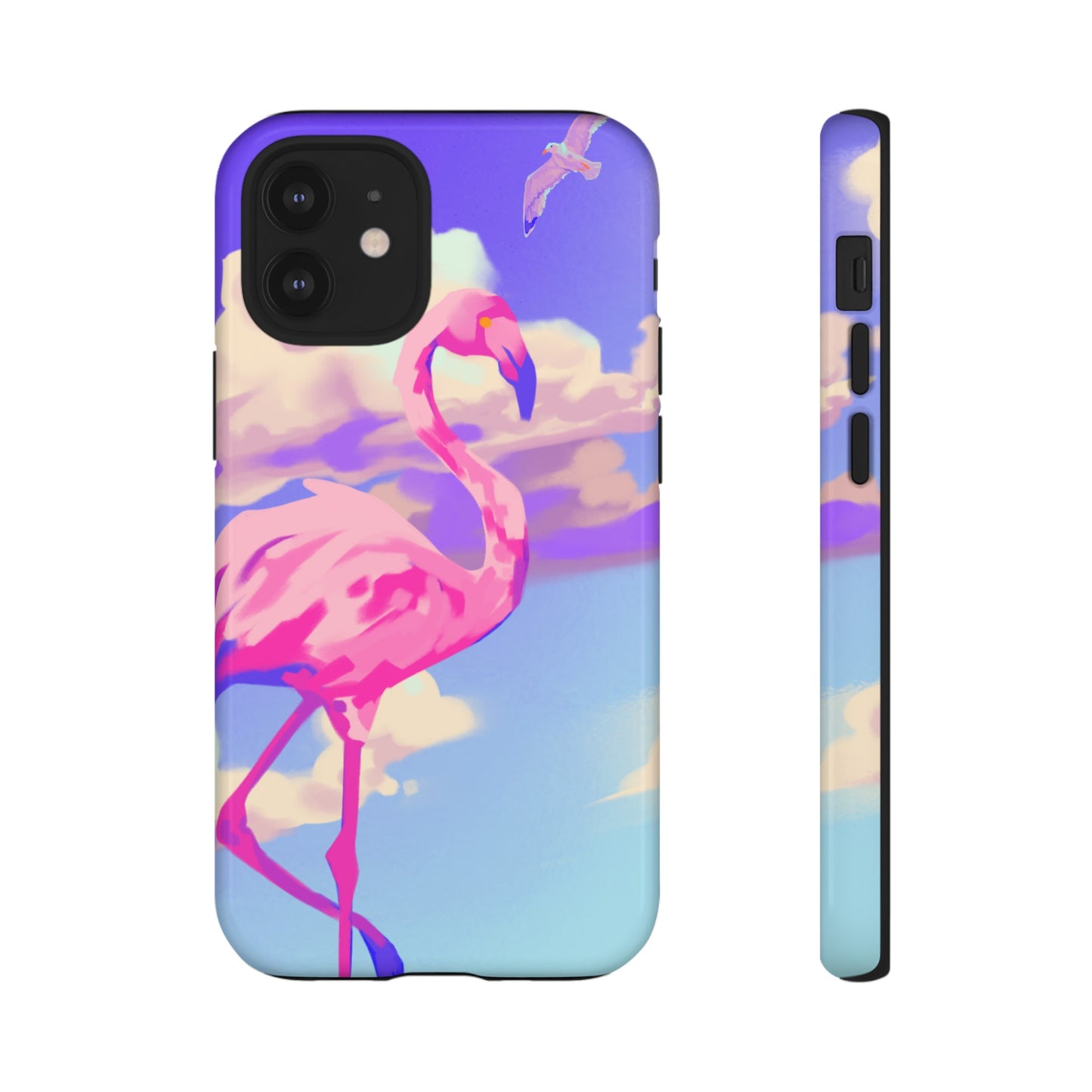 Flamingo In The Clouds Phone Case | iPhone 15 Plus/ Pro, 14, 13, 12| Google Pixel 7, Pro, 5| Samsung Galaxy S23 All Major Phone Models