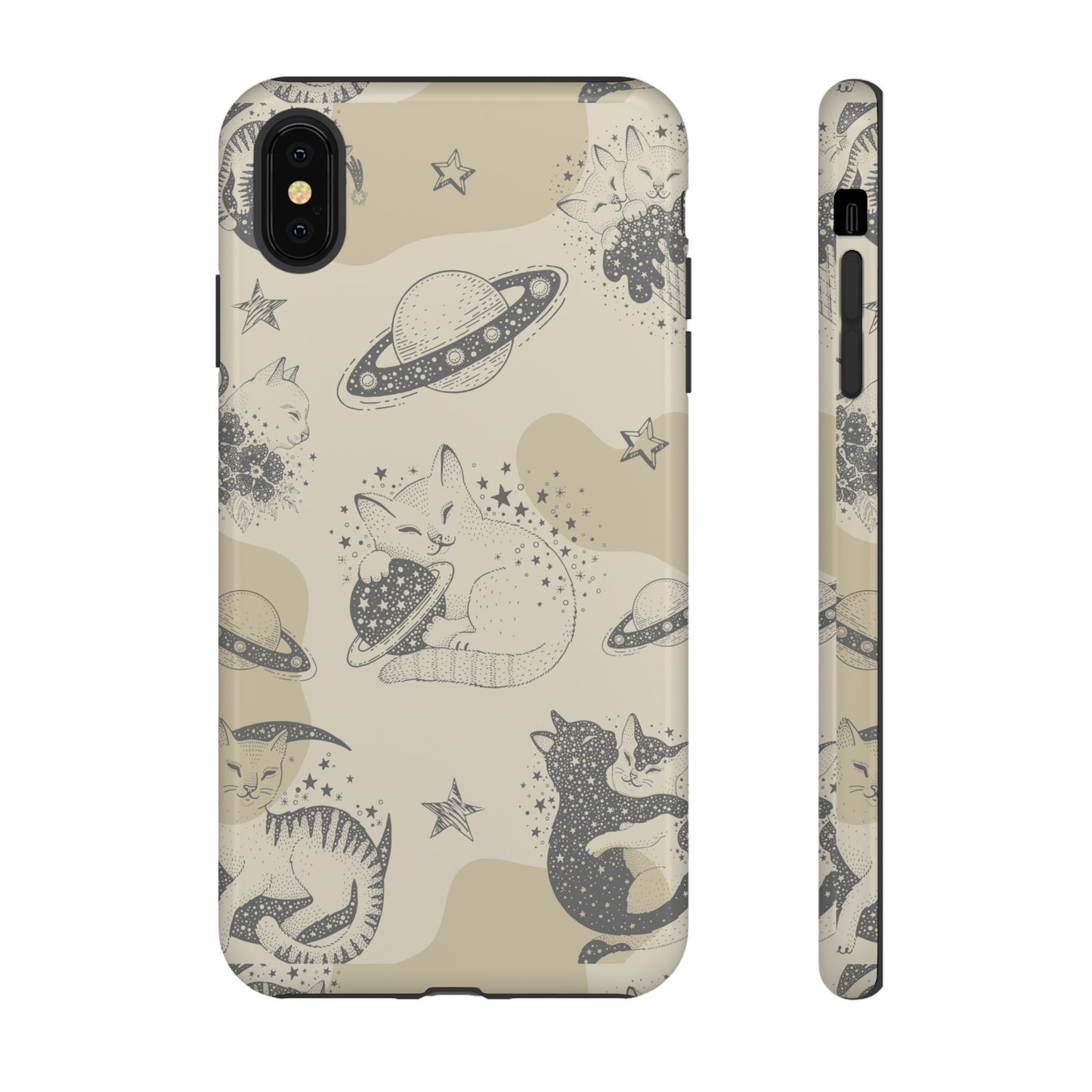 Floating Cosmic Cat Comfort Phone Case | iPhone 15 Plus/ Pro, 14, 13, 12| Google Pixel 7, Pro, 5| Samsung Galaxy S23 All Major Phone Models