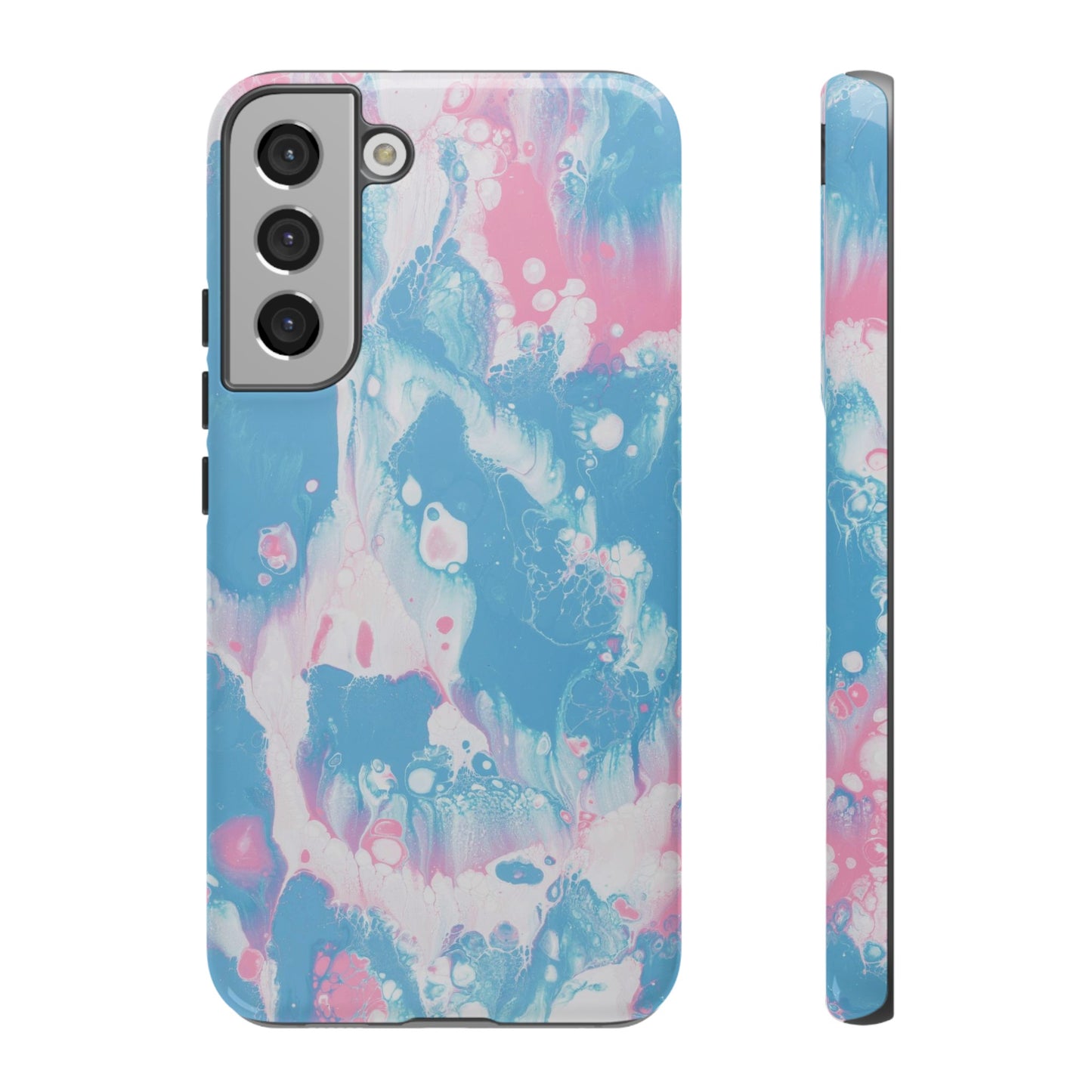 Baby Pink & Blue Resin Inspired Phone Case |iPhone 15 Plus/ Pro, 14, 13, 12|Google Pixel 7, Pro, 5|Samsung Galaxy S23 All Major Phone Models