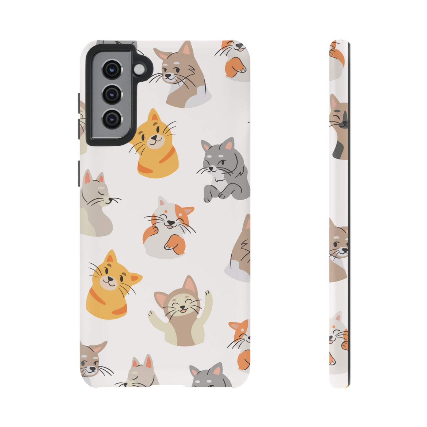 Adorable Cats Wallpaper Phone Case | iPhone 15 Plus/ Pro, 14, 13, 12| Google Pixel 7, Pro, 5| Samsung Galaxy S23 All Major Phone Models