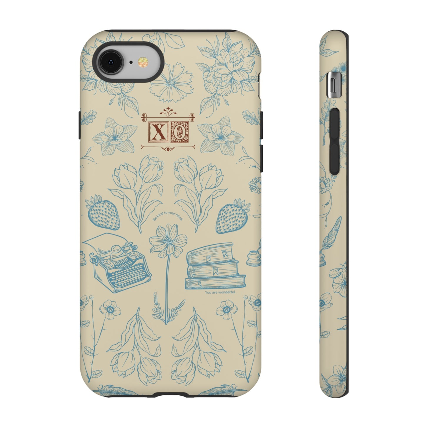 Typewriter Among The Flowers Phone Case | iPhone 15 Plus/ Pro, 14, 13, 12| Google Pixel 7, Pro, 5| Samsung Galaxy S23 All Major Phone Models