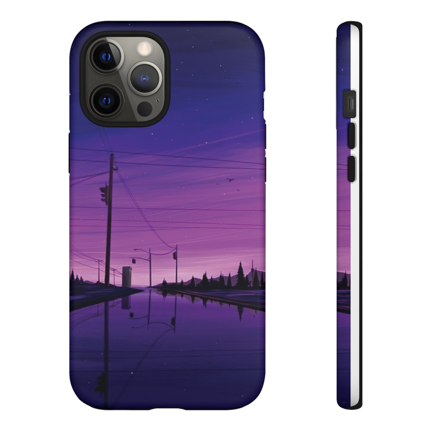 Purple Night Sky Wallpaper Phone Case | iPhone 15 Plus/ Pro, 14, 13, 12| Google Pixel 7, Pro, 5| Samsung Galaxy S23 All Major Phone Models