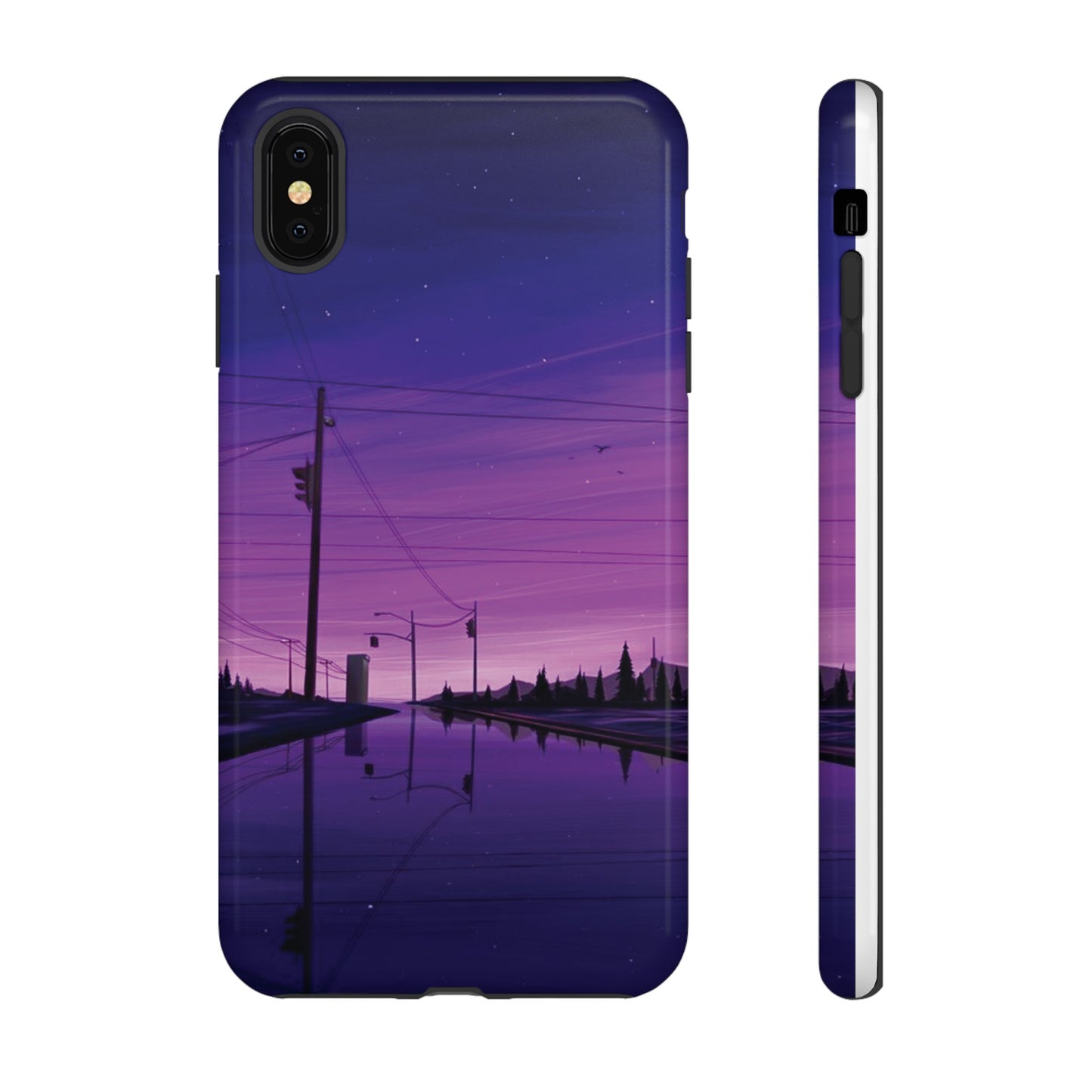 Purple Night Sky Wallpaper Phone Case | iPhone 15 Plus/ Pro, 14, 13, 12| Google Pixel 7, Pro, 5| Samsung Galaxy S23 All Major Phone Models