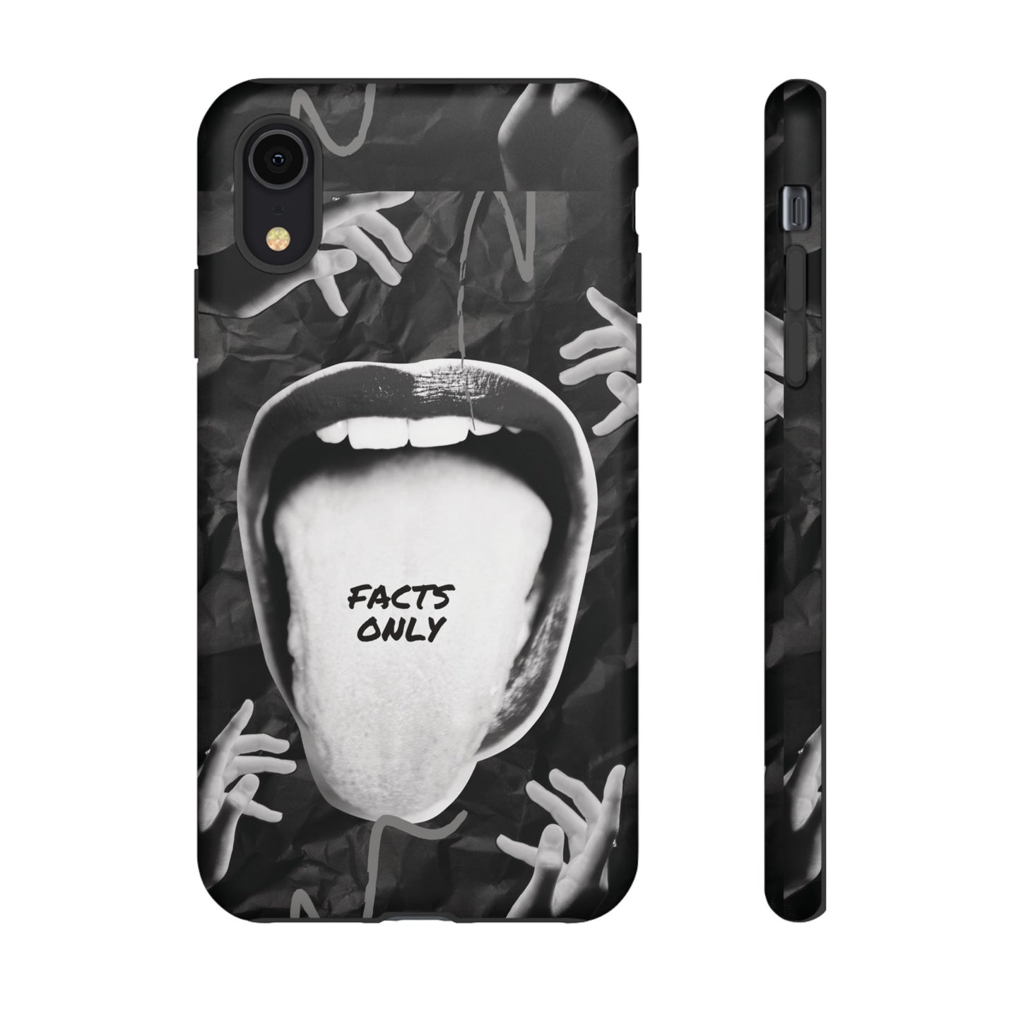 Facts Only Wallpaper Phone Case | iPhone 15 Plus/ Pro, 14, 13, 12| Google Pixel 7, Pro, 5| Samsung Galaxy S23 All Major Phone Models