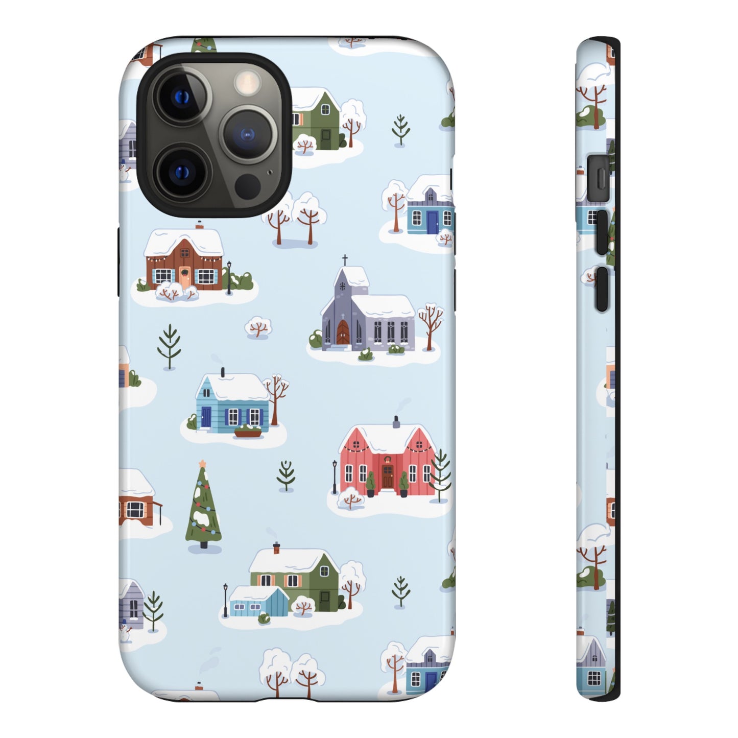 Snowy Merry Christmas Wallpaper Phone Case | iPhone 15 Plus/ Pro, 14, 13, 12| Google Pixel 7, Pro, 5| Samsung Galaxy S23 All Major Phone Models