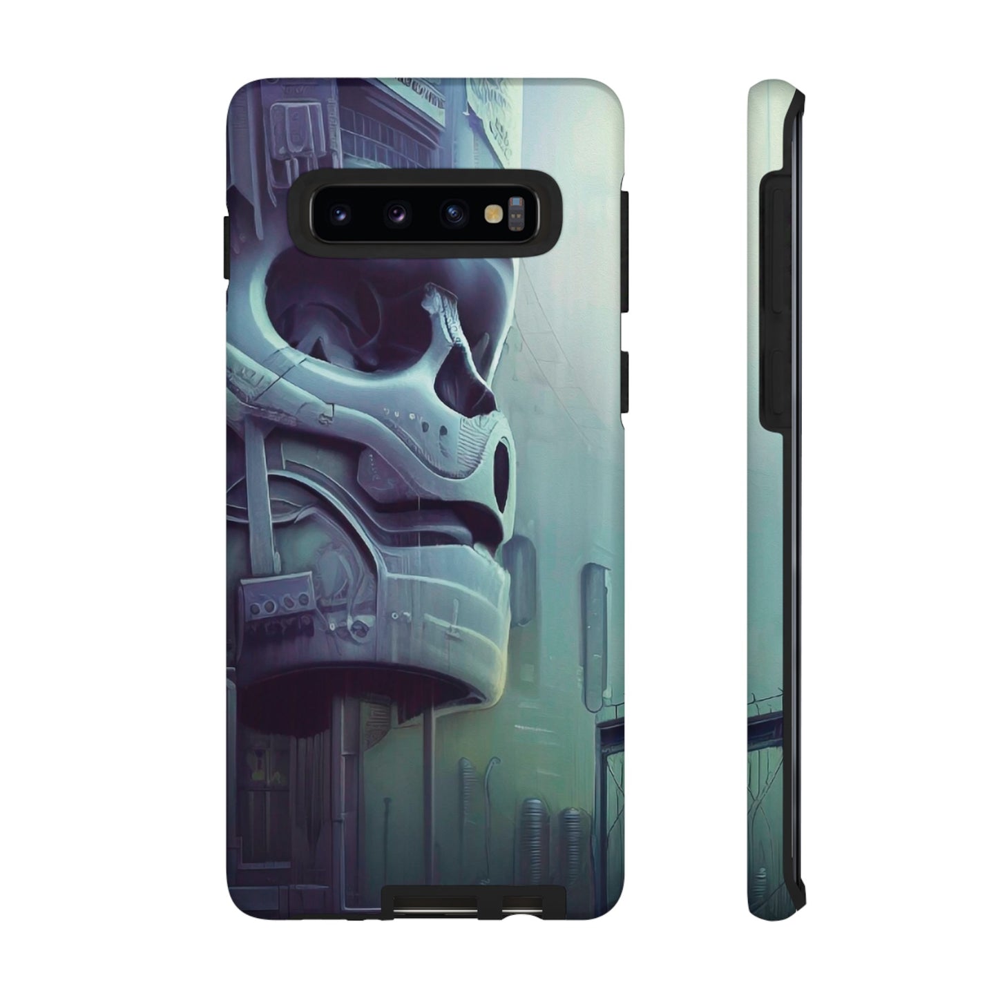 Sci-Fi Skull Wallpaper Phone Case | iPhone 15 Plus/ Pro, 14, 13, 12| Google Pixel 7, Pro, 5| Samsung Galaxy S23 All Major Phone Models