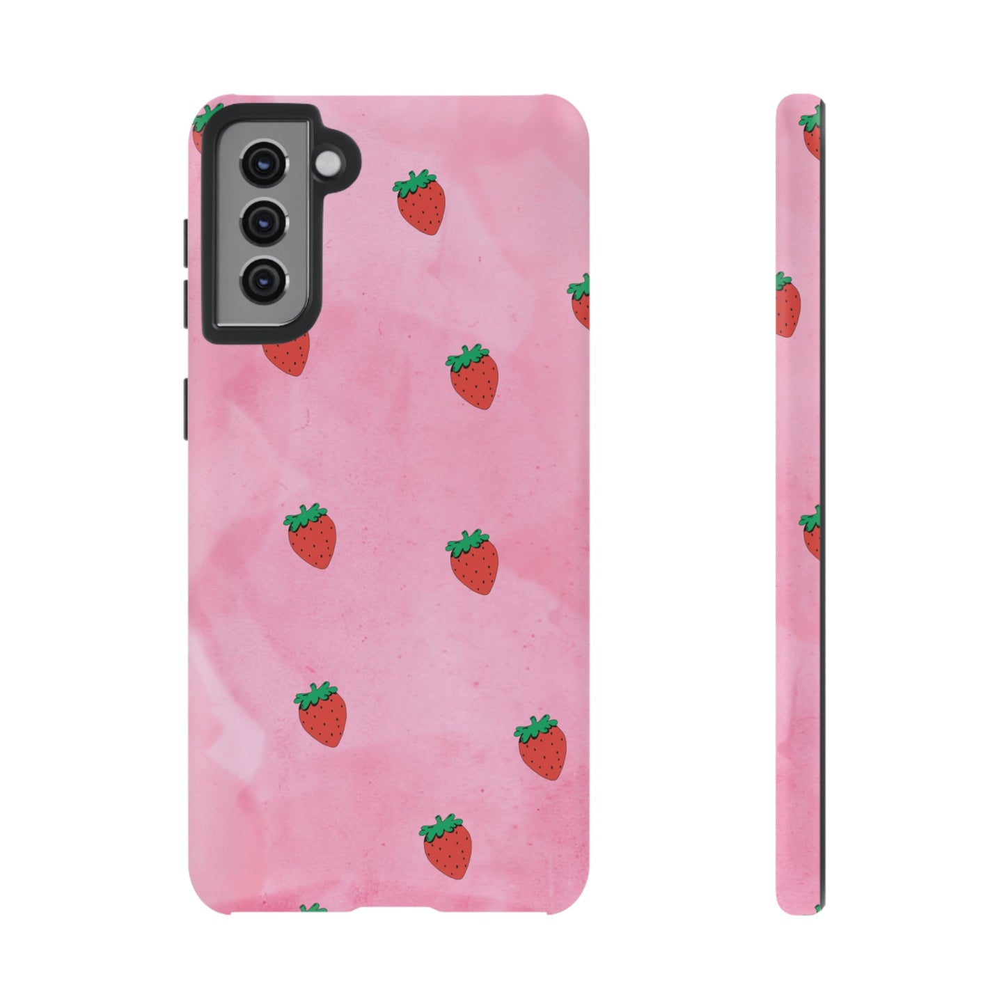 Strawberry Wallpaper Phone Case | iPhone 15 Plus/ Pro, 14, 13, 12| Google Pixel 7, Pro, 5| Samsung Galaxy S23 All Major Phone Models