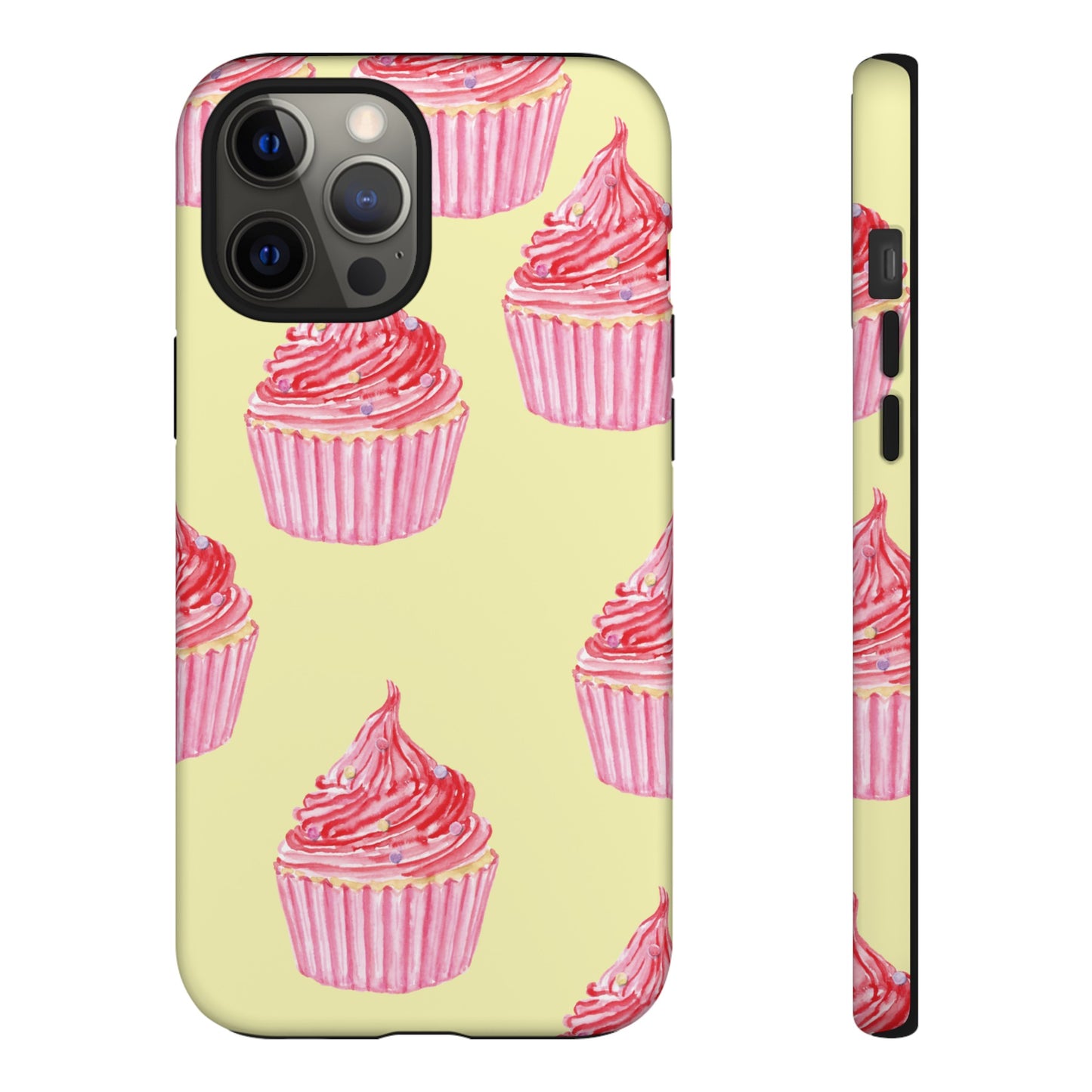 Pink Cupcake Wallpaper Phone Case | iPhone 15 Plus/ Pro, 14, 13, 12| Google Pixel 7, Pro, 5| Samsung Galaxy S23 All Major Phone Models