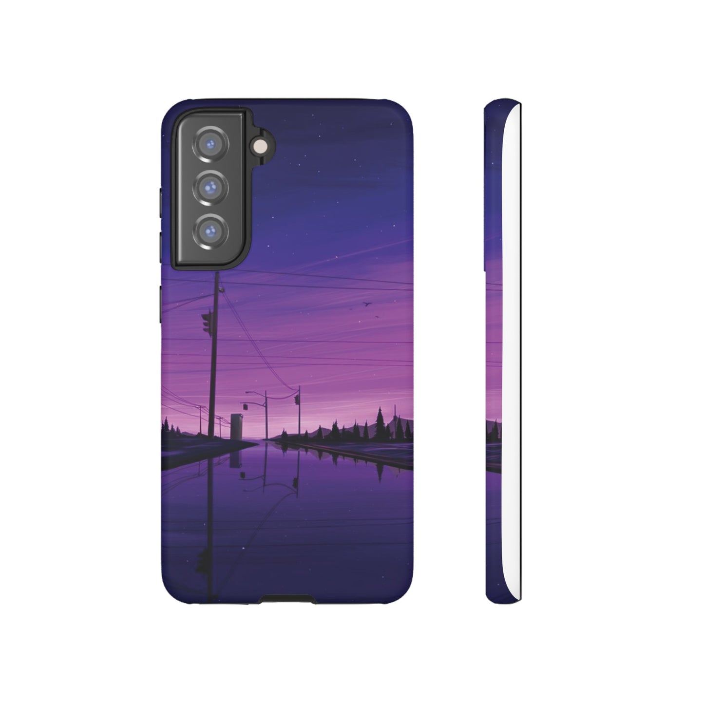 Purple Night Sky Wallpaper Phone Case | iPhone 15 Plus/ Pro, 14, 13, 12| Google Pixel 7, Pro, 5| Samsung Galaxy S23 All Major Phone Models