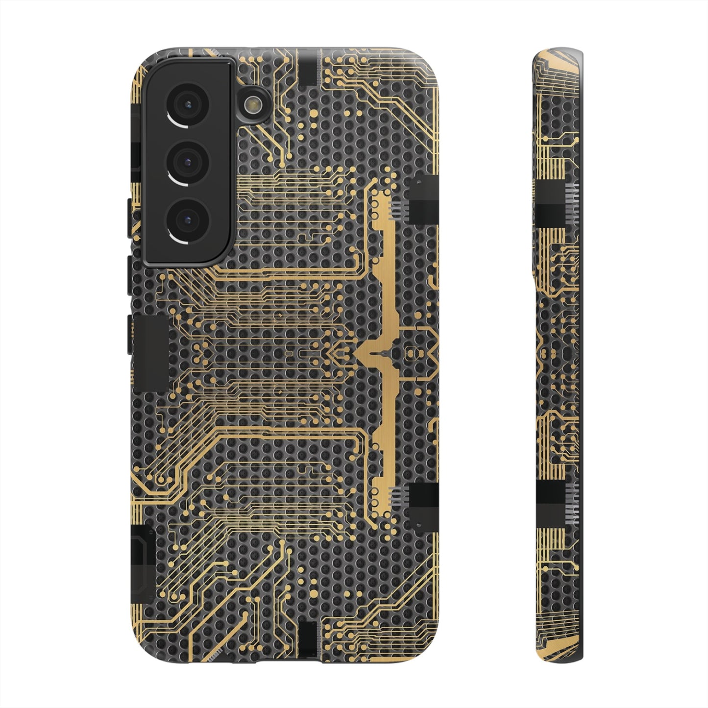 Golden Circuit Board Wallpaper Phone Case | iPhone 15 Plus/ Pro, 14, 13, 12| Google Pixel 7, Pro, 5| Samsung Galaxy S23 All Major Phone Models