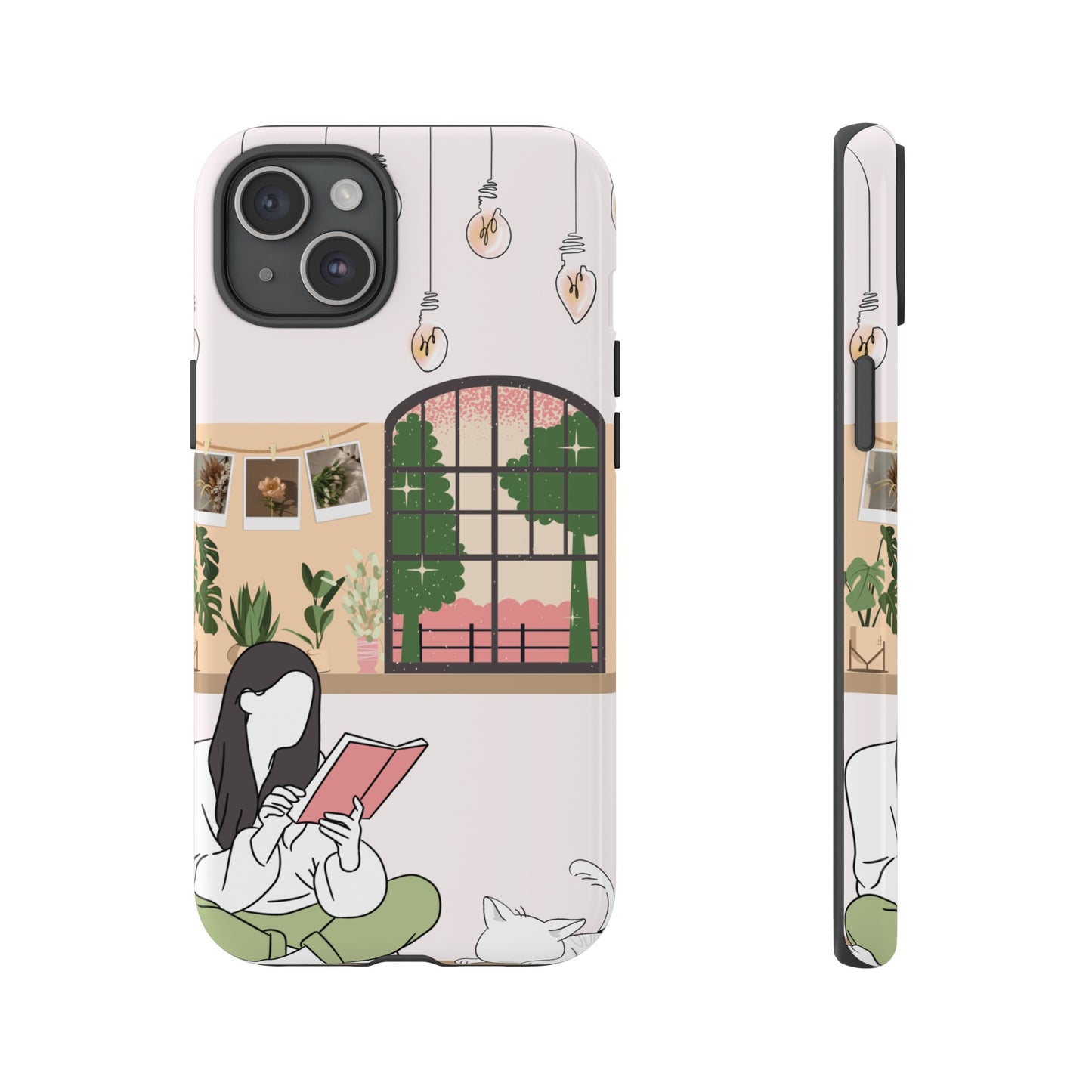 Girl and Cat Wallpaper Phone Case | iPhone 15 Plus/ Pro, 14, 13, 12| Google Pixel 7, Pro, 5| Samsung Galaxy S23 All Major Phone Models