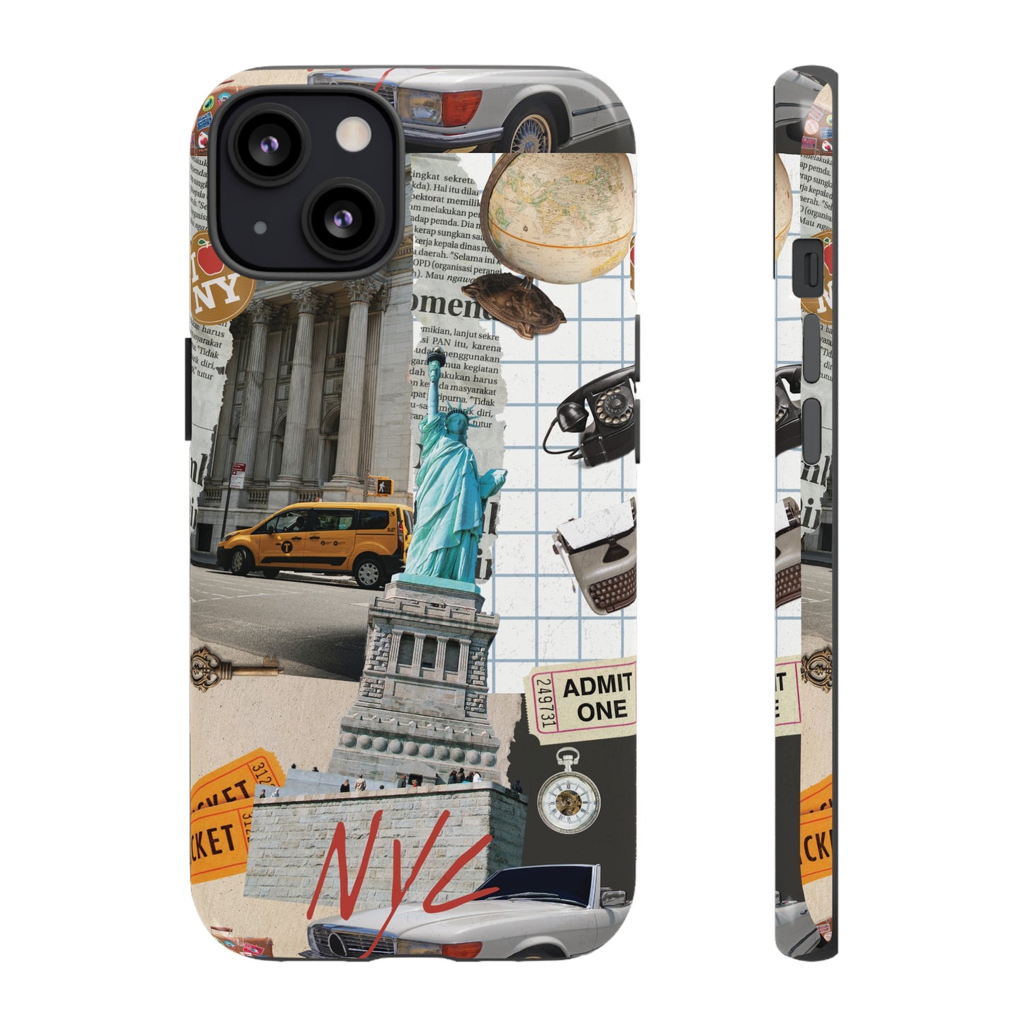 New York City Collage Wallpaper Phone Case | iPhone 15 Plus/ Pro, 14, 13, 12| Google Pixel 7, Pro, 5| Samsung Galaxy S23 All Major Phone Models