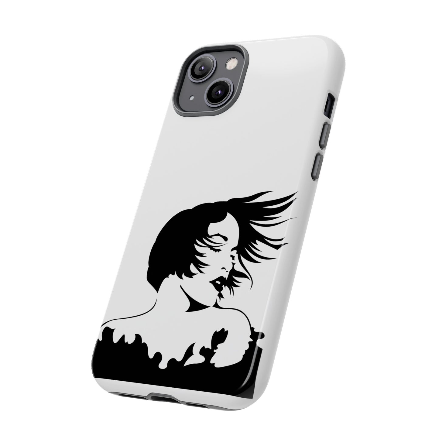 Woman In The Wind Phone Case | iPhone 15 Plus/ Pro, 14, 13, 12| Google Pixel 7, Pro, 5| Samsung Galaxy S23 All Major Phone Models