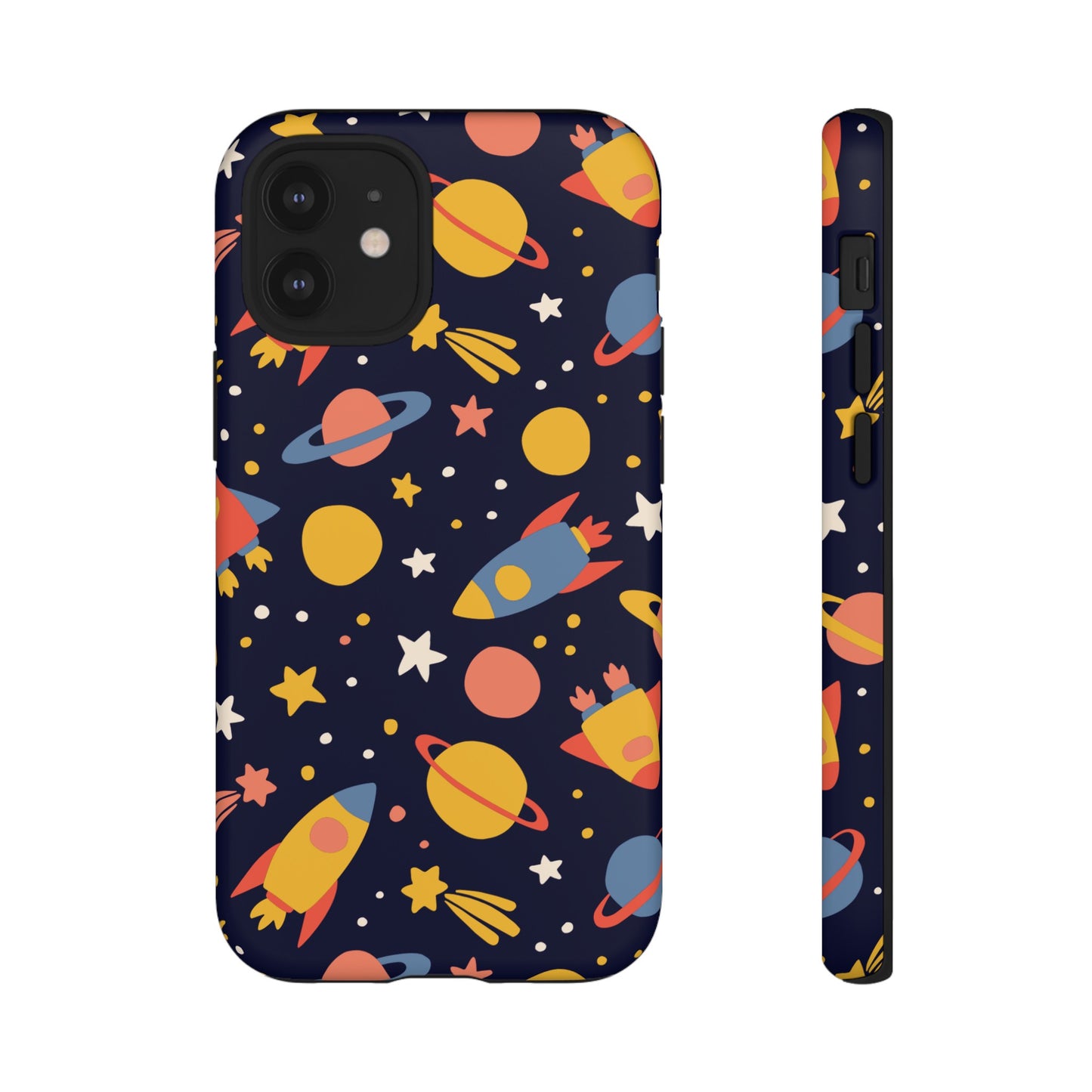 Cartoon Space Wallpaper Phone Case | iPhone 15 Plus/ Pro, 14, 13, 12| Google Pixel 7, Pro, 5| Samsung Galaxy S23 All Major Phone Models