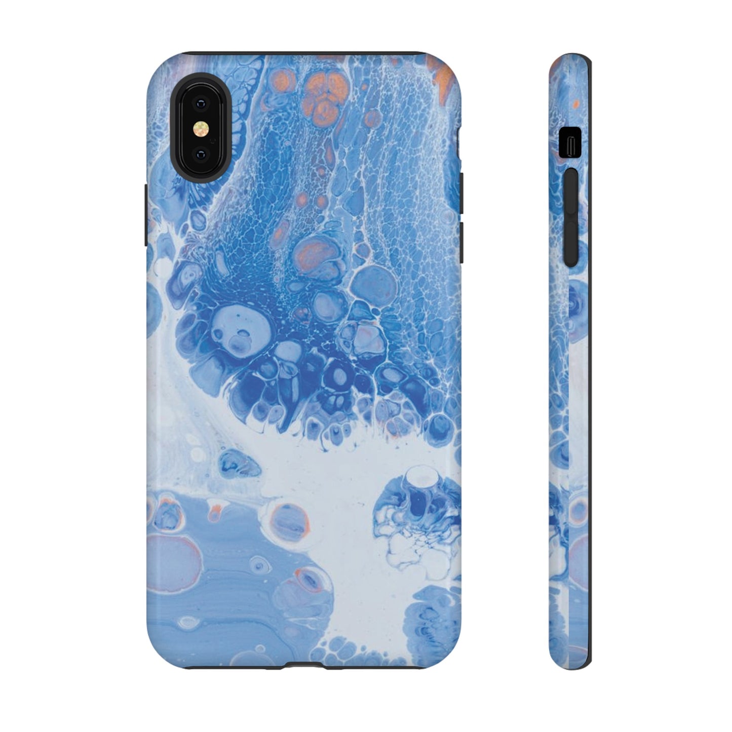 Blue and White Resin Inspired Phone Case |iPhone 15 Plus/ Pro, 14, 13, 12| Google Pixel 7, Pro, 5| Samsung Galaxy S23 All Major Phone Models