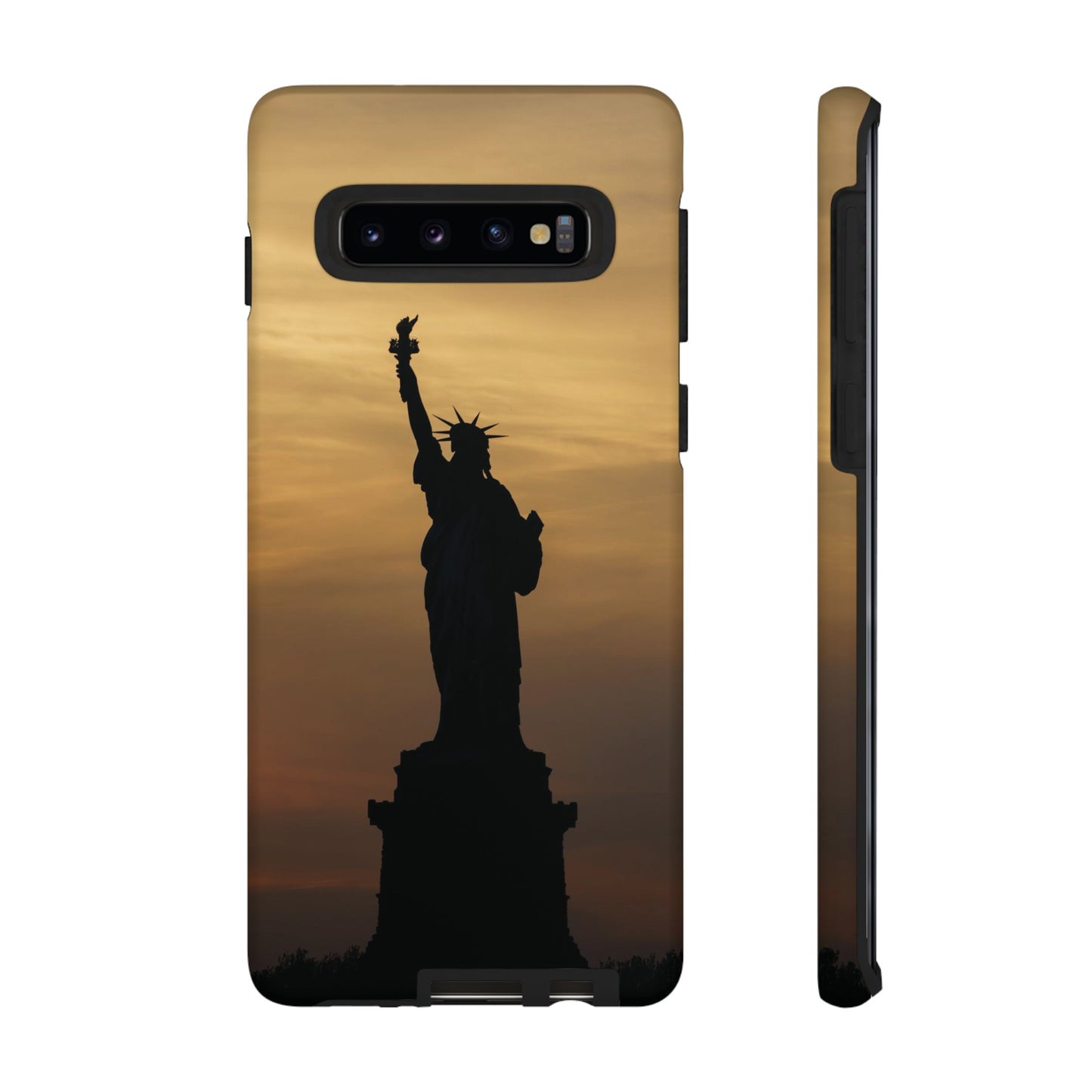 Silhouette Statue Of Liberty Wallpaper Phone Case | iPhone 15 Plus/ Pro, 14, 13, 12| Google Pixel 7, Pro, 5| Samsung Galaxy S23 All Major Phone Models