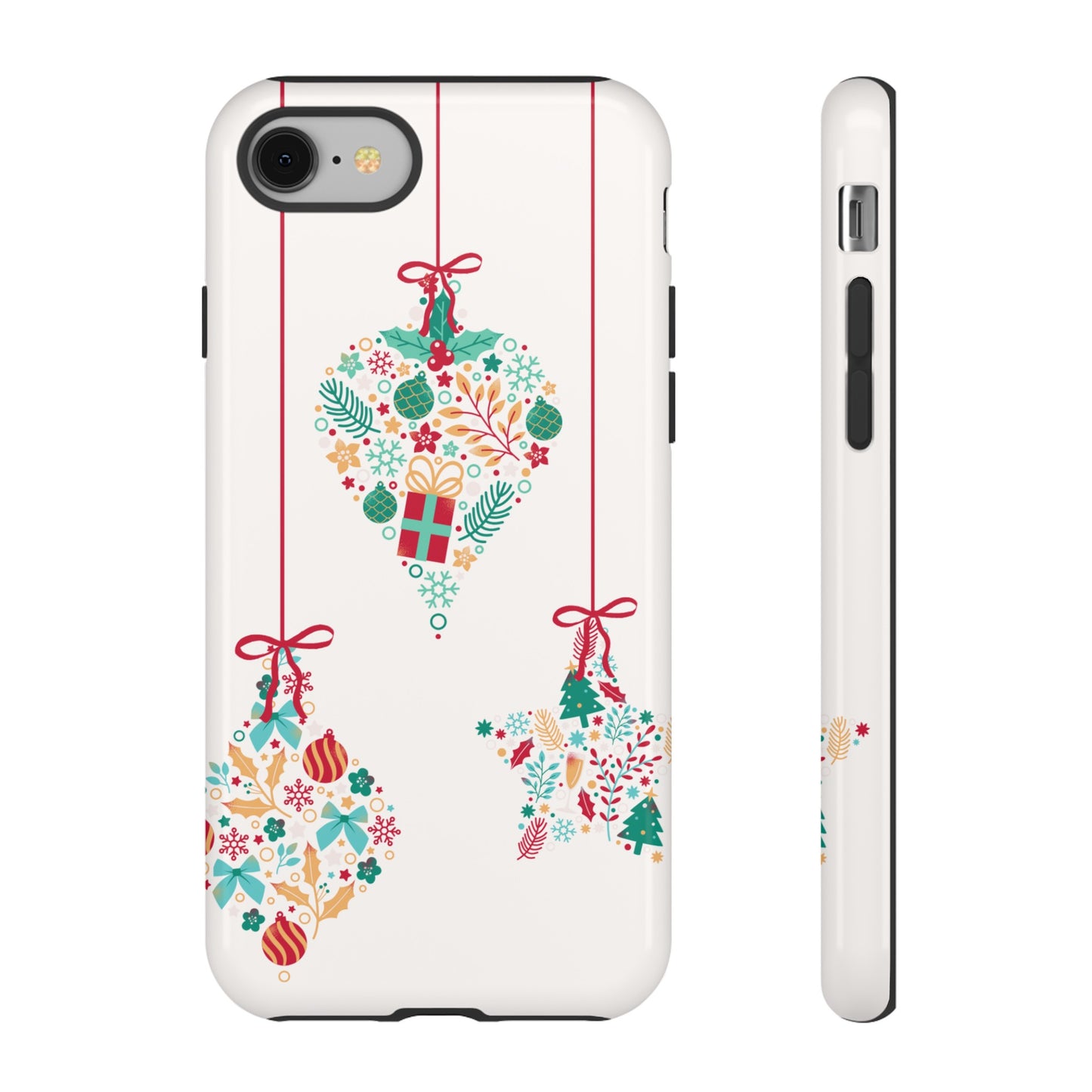 Christmas Ornaments Wallpaper Phone Case | iPhone 15 Plus/ Pro, 14, 13, 12| Google Pixel 7, Pro, 5| Samsung Galaxy S23 All Major Phone Models