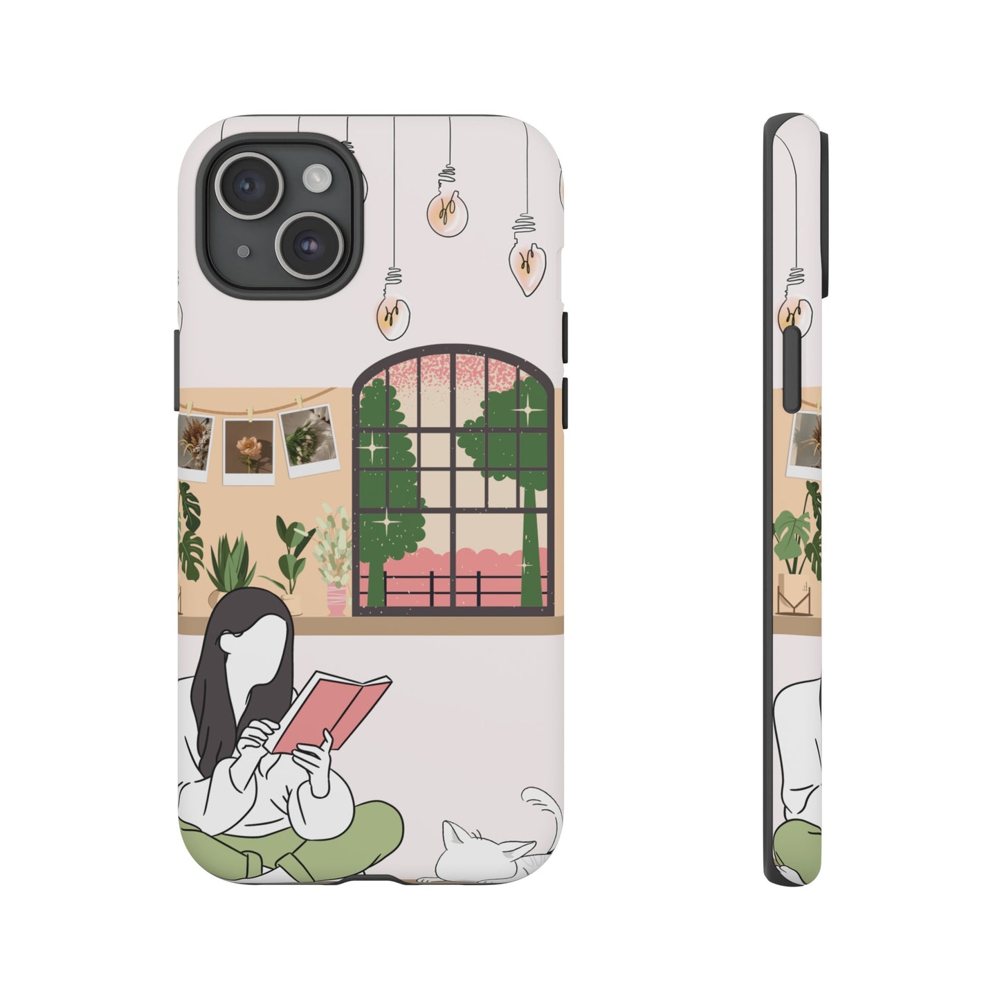 Girl and Cat Wallpaper Phone Case | iPhone 15 Plus/ Pro, 14, 13, 12| Google Pixel 7, Pro, 5| Samsung Galaxy S23 All Major Phone Models