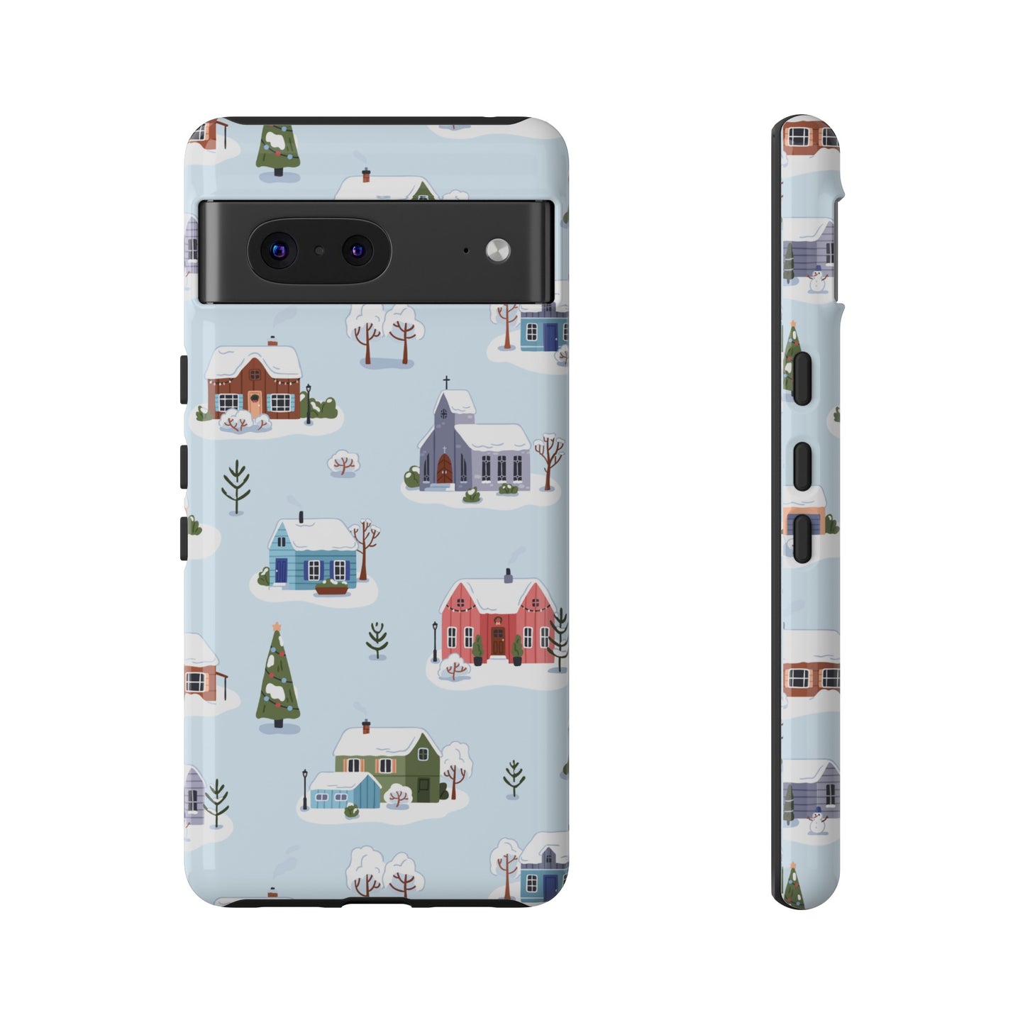 Snowy Merry Christmas Wallpaper Phone Case | iPhone 15 Plus/ Pro, 14, 13, 12| Google Pixel 7, Pro, 5| Samsung Galaxy S23 All Major Phone Models