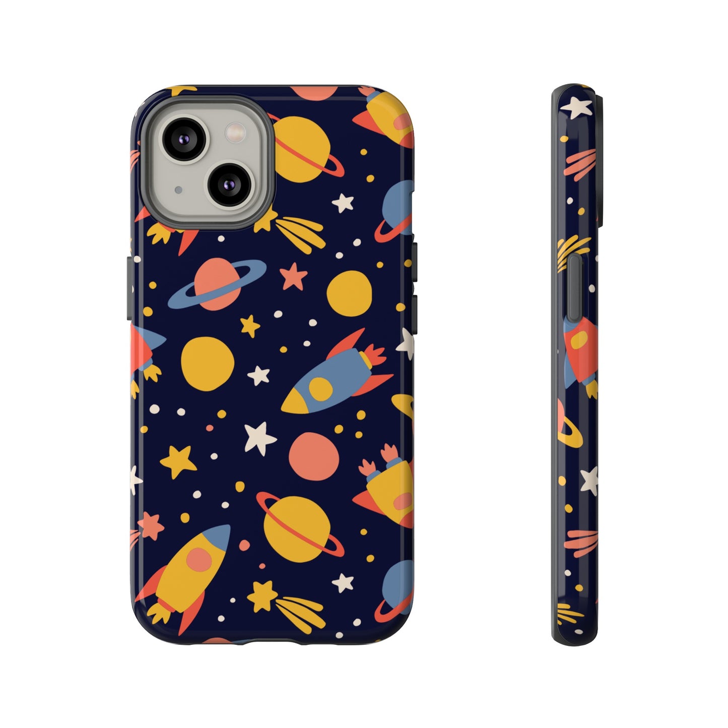 Cartoon Space Wallpaper Phone Case | iPhone 15 Plus/ Pro, 14, 13, 12| Google Pixel 7, Pro, 5| Samsung Galaxy S23 All Major Phone Models