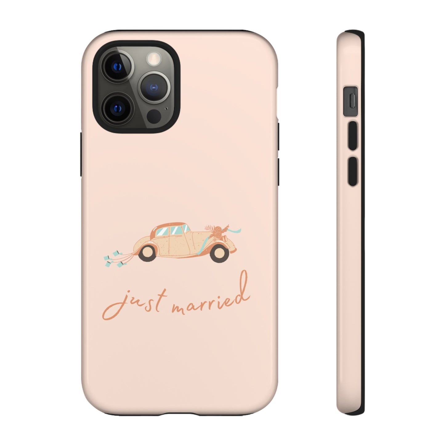 Just Married Phone Case | iPhone 15 Plus/ Pro, 14, 13, 12| Google Pixel 7, Pro, 5| Samsung Galaxy S23 All Major Phone Models