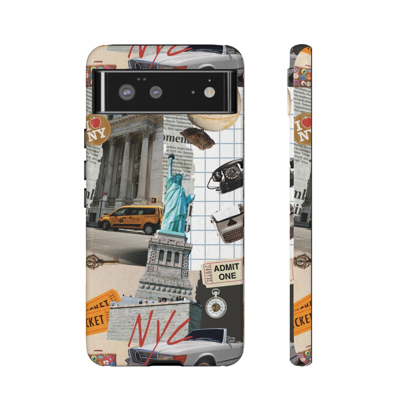 New York City Collage Wallpaper Phone Case | iPhone 15 Plus/ Pro, 14, 13, 12| Google Pixel 7, Pro, 5| Samsung Galaxy S23 All Major Phone Models