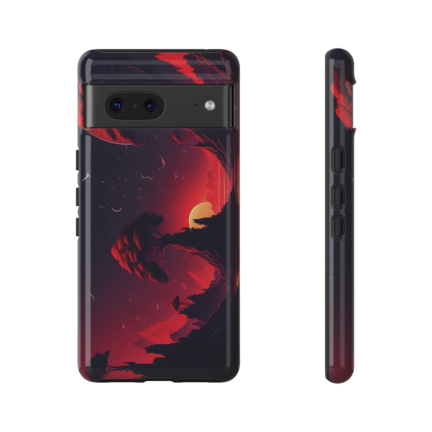 Red Sunset Wallpaper Phone Case | iPhone 15 Plus/ Pro, 14, 13, 12| Google Pixel 7, Pro, 5| Samsung Galaxy S23 All Major Phone Models