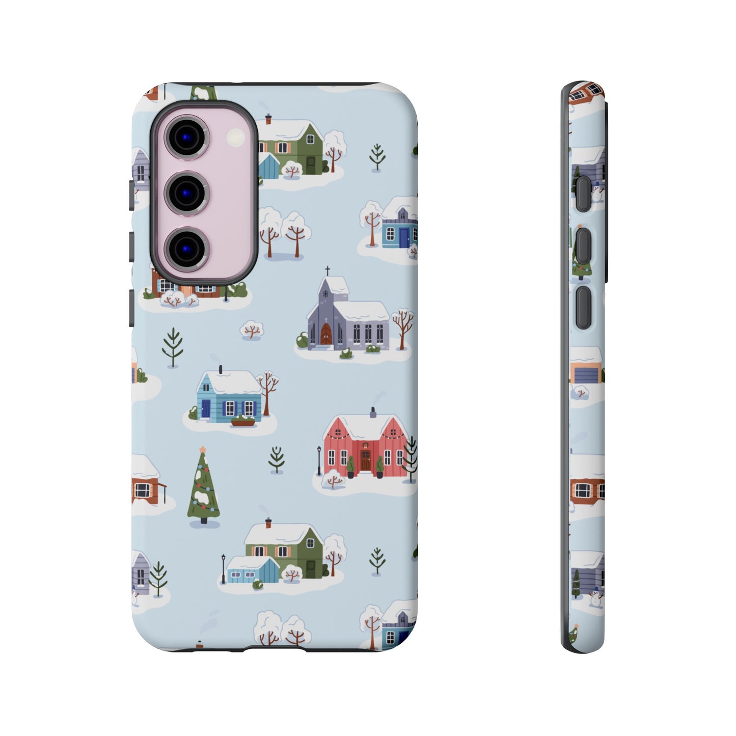 Snowy Merry Christmas Wallpaper Phone Case | iPhone 15 Plus/ Pro, 14, 13, 12| Google Pixel 7, Pro, 5| Samsung Galaxy S23 All Major Phone Models