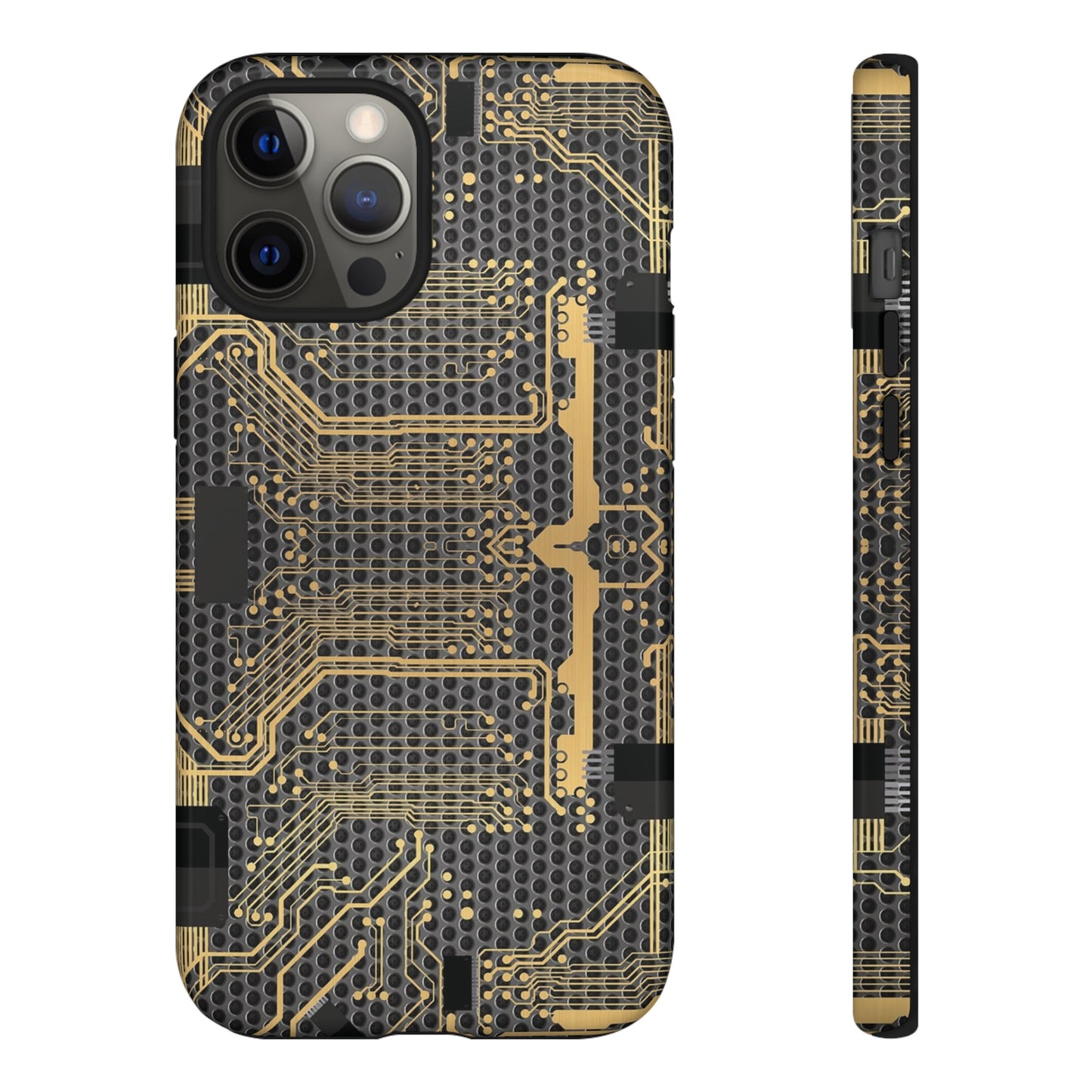 Golden Circuit Board Wallpaper Phone Case | iPhone 15 Plus/ Pro, 14, 13, 12| Google Pixel 7, Pro, 5| Samsung Galaxy S23 All Major Phone Models