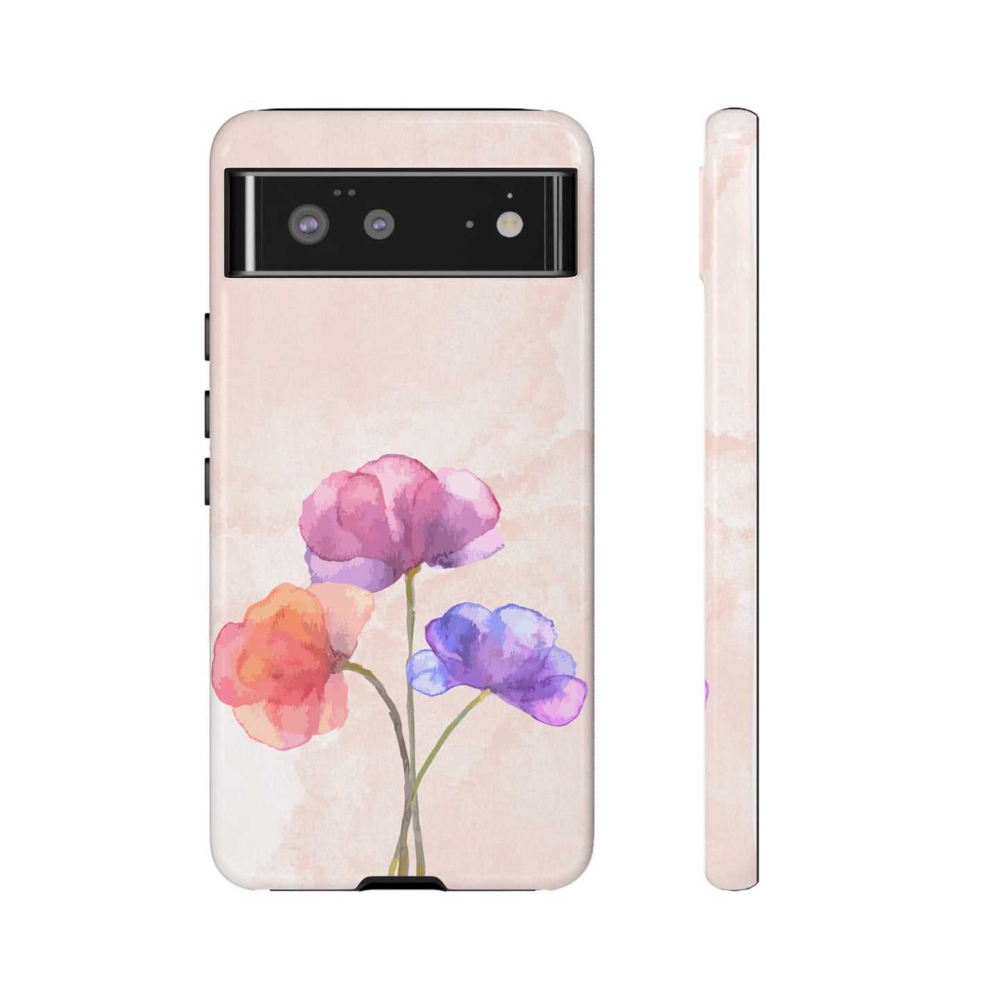 Three Flowers Wallpaper Phone Case | iPhone 15 Plus/ Pro, 14, 13, 12| Google Pixel 7, Pro, 5| Samsung Galaxy S23 All Major Phone Models