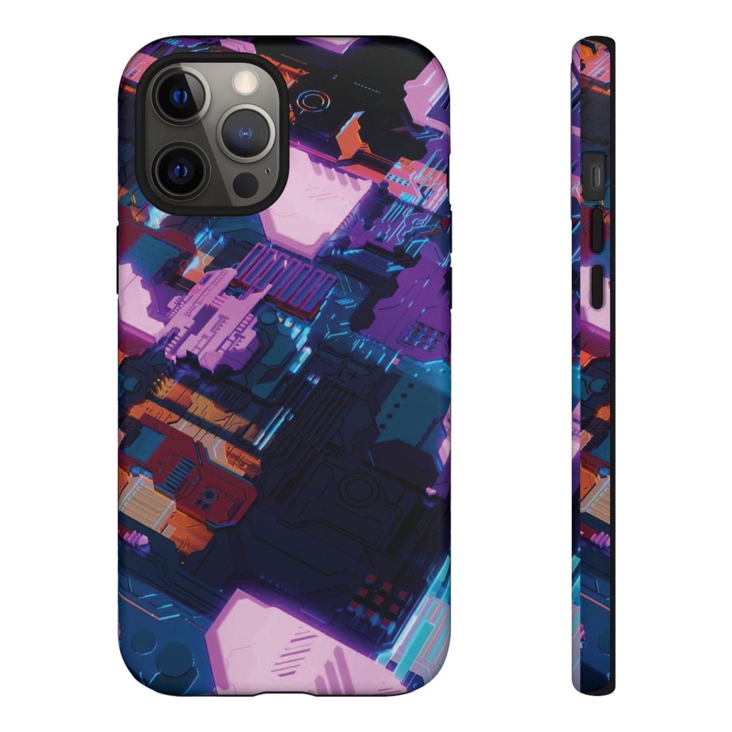 Purple Circuit Board Wallpaper Phone Case | iPhone 15 Plus/ Pro, 14, 13, 12| Google Pixel 7, Pro, 5| Samsung Galaxy S23 All Major Phone Models