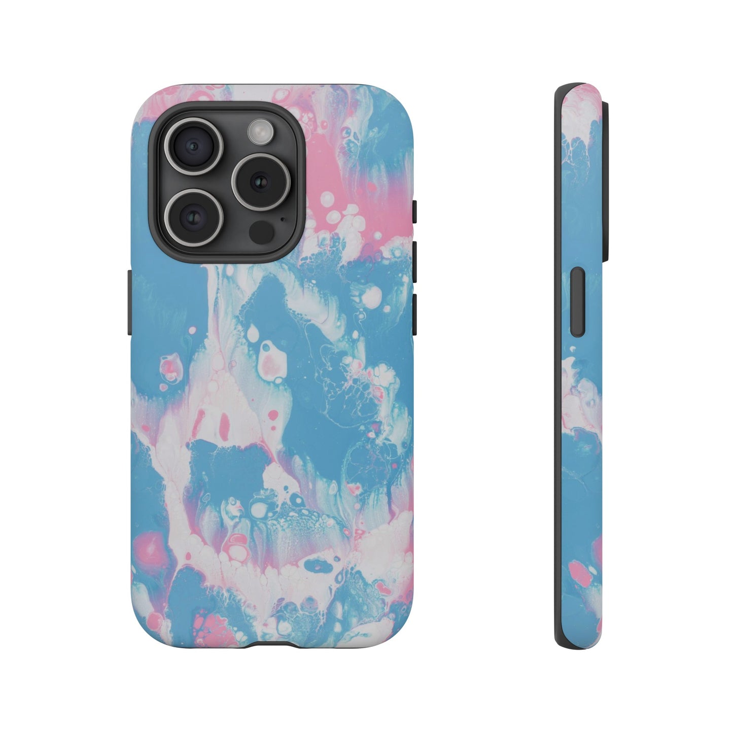 Baby Pink & Blue Resin Inspired Phone Case |iPhone 15 Plus/ Pro, 14, 13, 12|Google Pixel 7, Pro, 5|Samsung Galaxy S23 All Major Phone Models