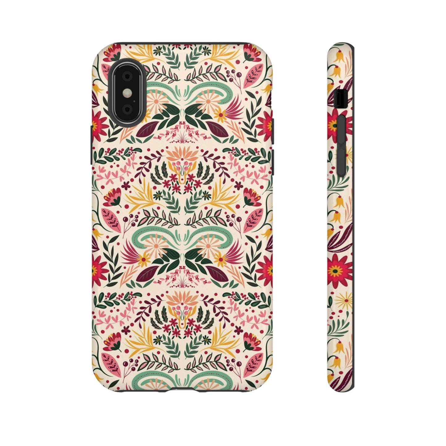 Bright Floral Wallpaper Phone Case | iPhone 15 Plus/ Pro, 14, 13, 12| Google Pixel 7, Pro, 5| Samsung Galaxy S23 All Major Phone Models