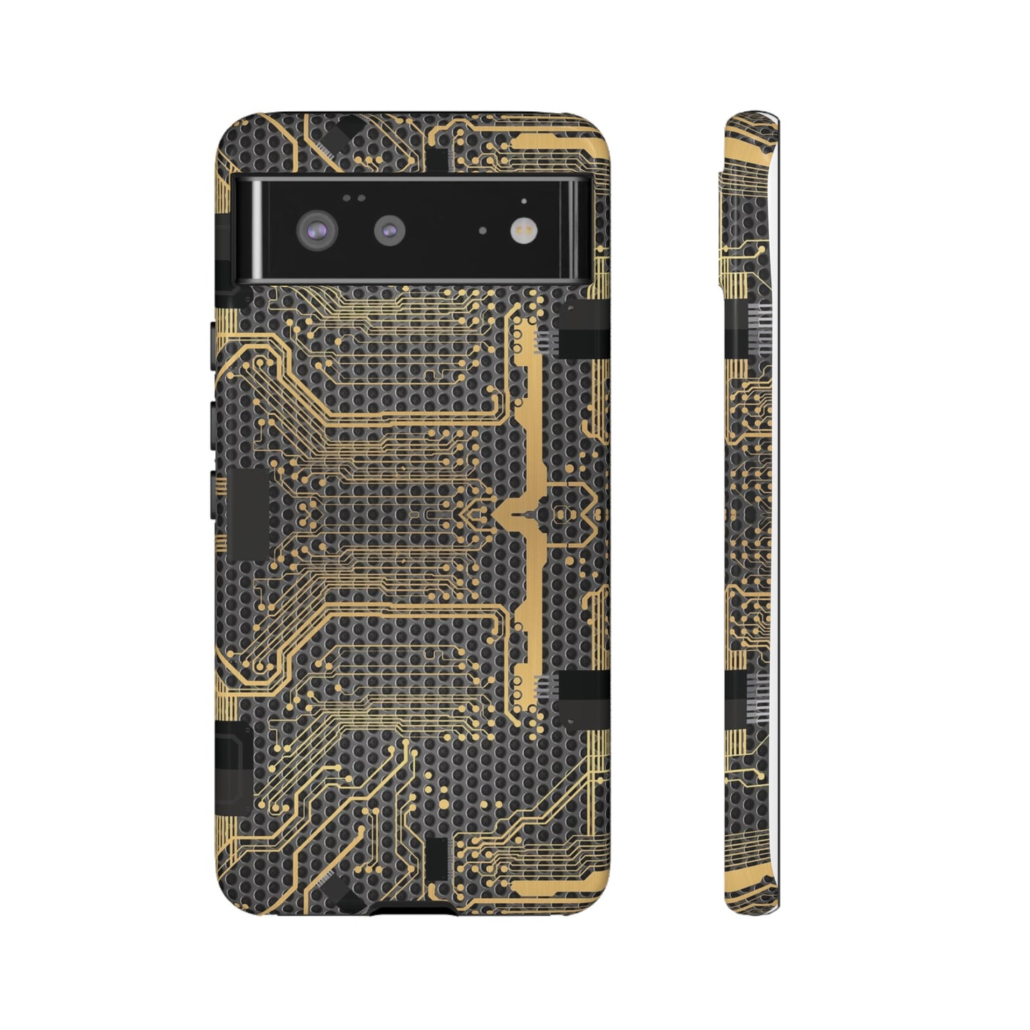 Golden Circuit Board Wallpaper Phone Case | iPhone 15 Plus/ Pro, 14, 13, 12| Google Pixel 7, Pro, 5| Samsung Galaxy S23 All Major Phone Models