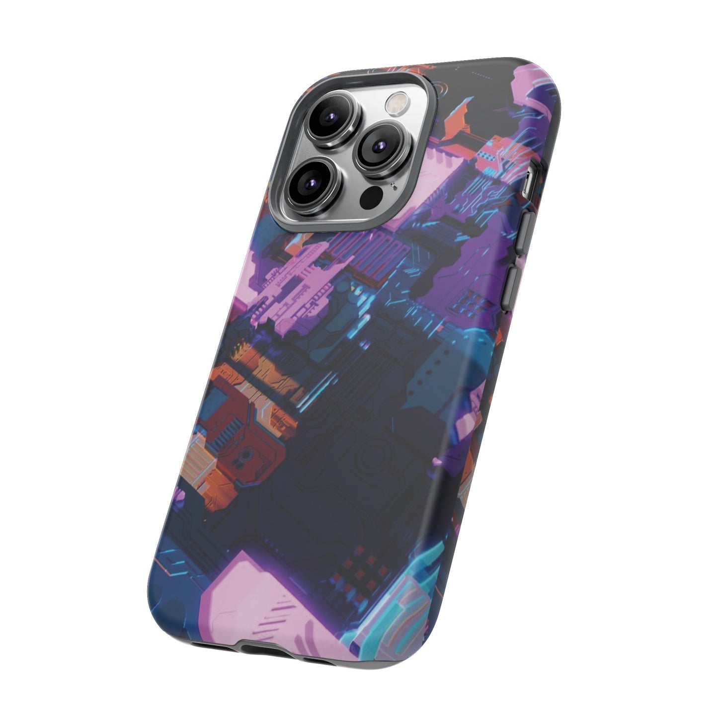 Purple Circuit Board Wallpaper Phone Case | iPhone 15 Plus/ Pro, 14, 13, 12| Google Pixel 7, Pro, 5| Samsung Galaxy S23 All Major Phone Models