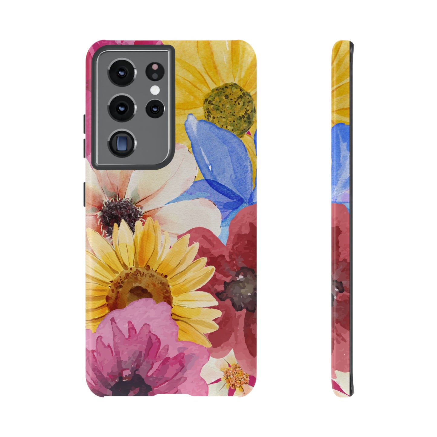 Overlapping Flowers Wallpaper Phone Case | iPhone 15 Plus/ Pro, 14, 13, 12| Google Pixel 7, Pro, 5| Samsung Galaxy S23 All Major Phone Models